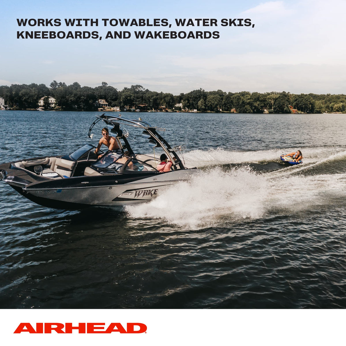 AIRHEAD Boating Accessories New AIRHEAD Tow Demon Harness 12'Rope AHTH5, Red/White