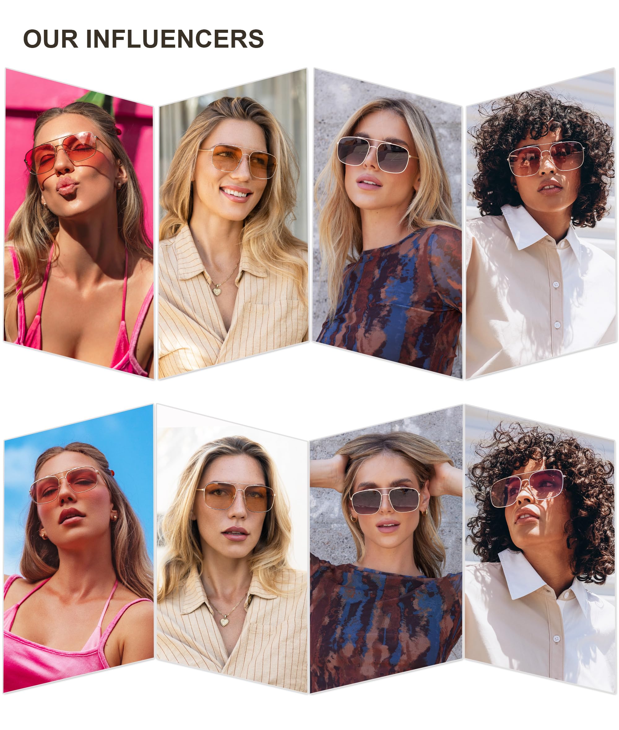 SOJOS Retro Square Aviator Sunglasses Womens Mens Aesthetic Y2k Light Lens Shades SJ1176, Gold/Gradient Light Blue