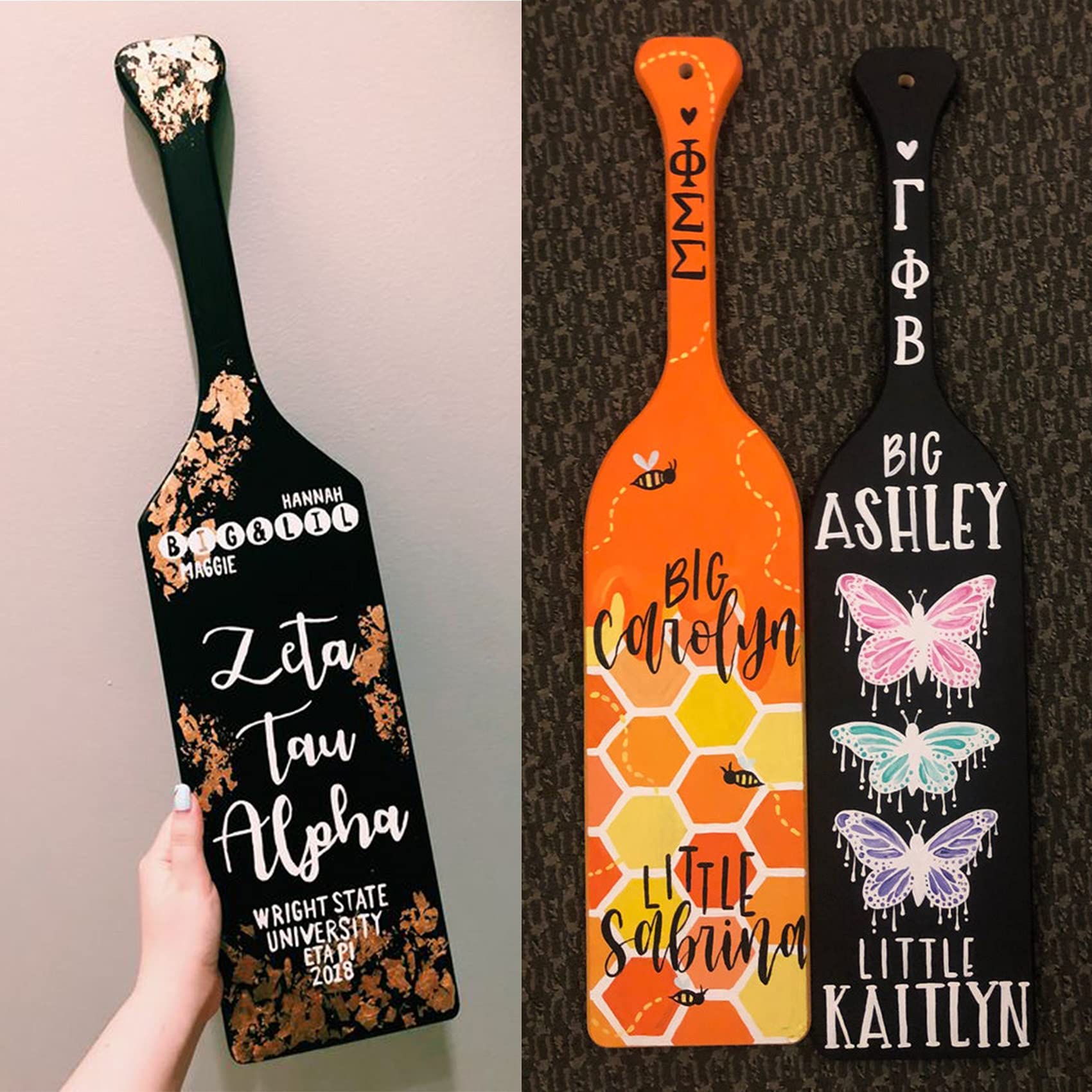 VENESUN 18 Inch Greek Fraternity Paddle, Unfinished Pine Wood Paddle, Solid Wooden Sorority Paddle, Frat Paddle