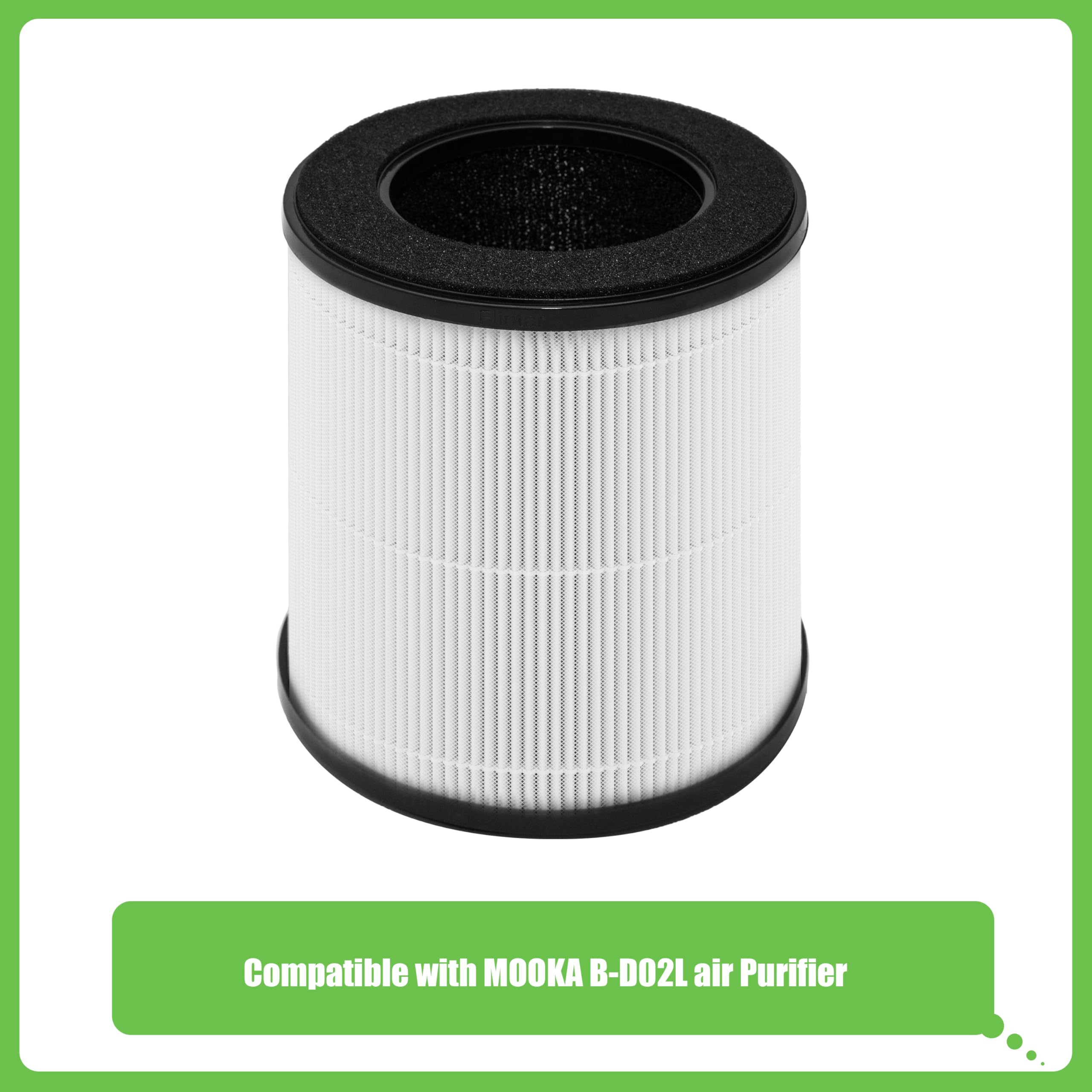 Hichoryer B-D02L/ M05 Replacement Filter, Compatible with MOOKA B-D02L/M05 & KOIOS B-D02L and VEWIOR B-D02U Air Purifier, 3-in 1 H13 True HEPA Filter, 2 Pack