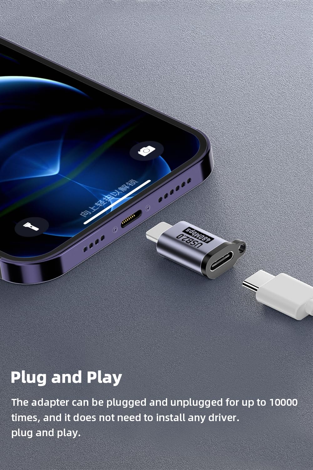 Jadebones USB C/Lightning to Micro USB Adapter, Type C to Lightning Converter, USB C to Mini USB Connector (8 Pack)