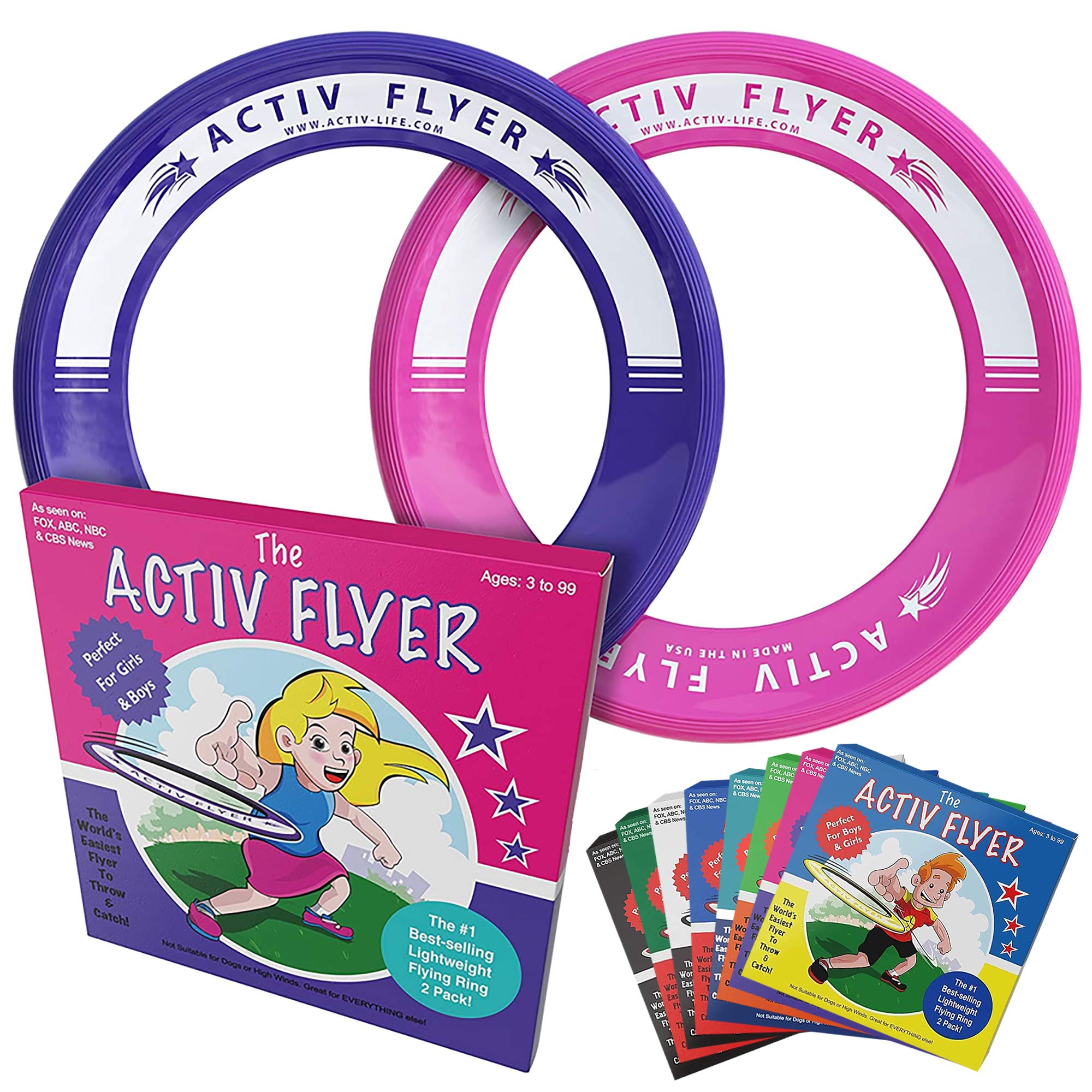 Activ Life Flying Rings - Fun Toys for Girls & Gifts for Christmas Stockings - Cool 2024 Xmas Presents for Kids to Play Outdoor Pool Yard Grand Daughter Niece Granddaughter Friend Ideas
