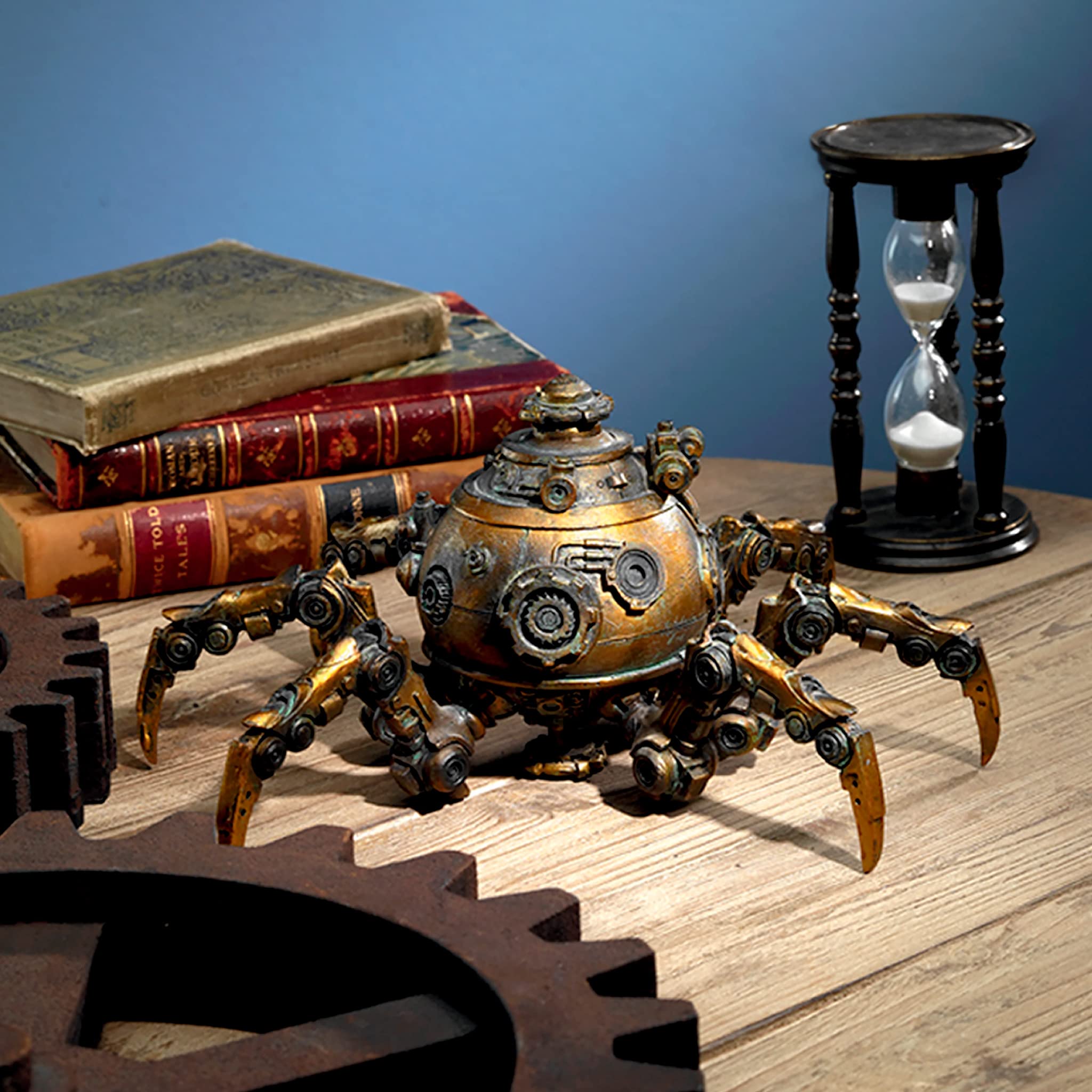 Design Toscano CL6874 Octopod Mechanical Steampunk Sculpture, antique gold