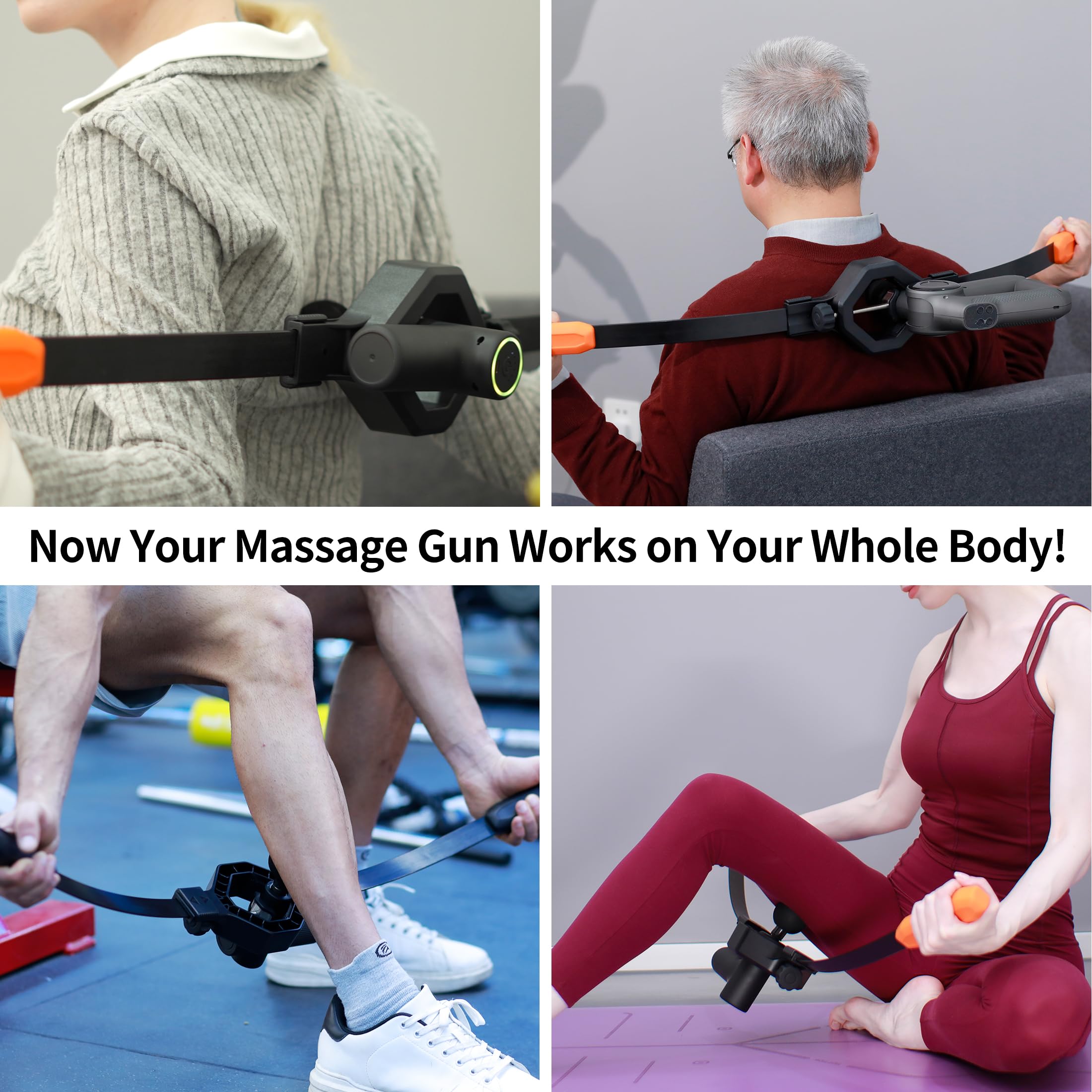 GREENTEC Massage Buddy Holder – Ergonomic Extension Handle + Tension‑Core Flexible Arms for Deep Tissue Relief – Full‑Body Access Without Strain