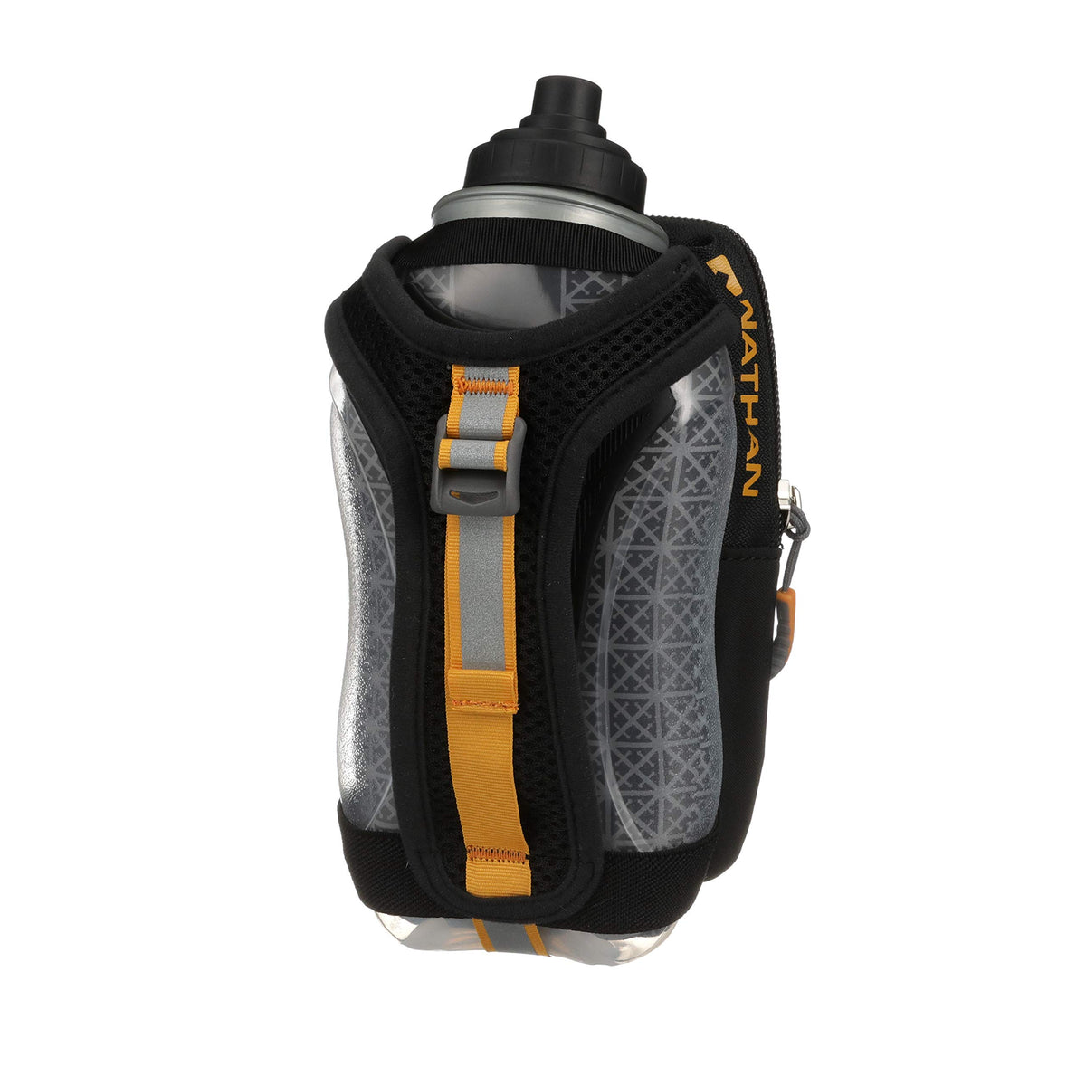 Nathan SpeedView Flask, Handheld Water Bottle & Phone Case Holder, Insulated for Running & Walking, 18oz