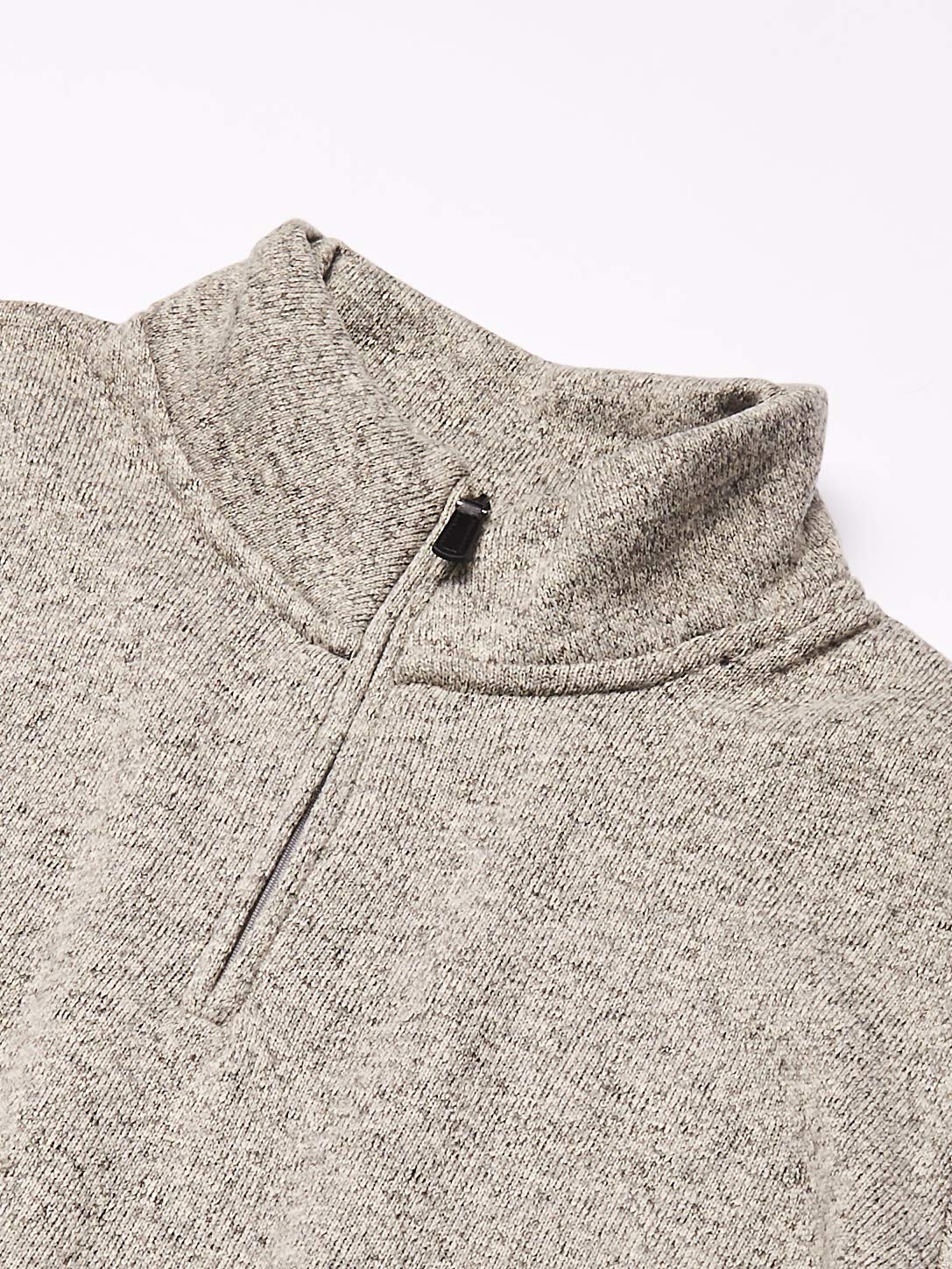 Wrangler Authentics Men's Long Sleeve Fleece Quarter-Zip, Light Heather Gray, Medium