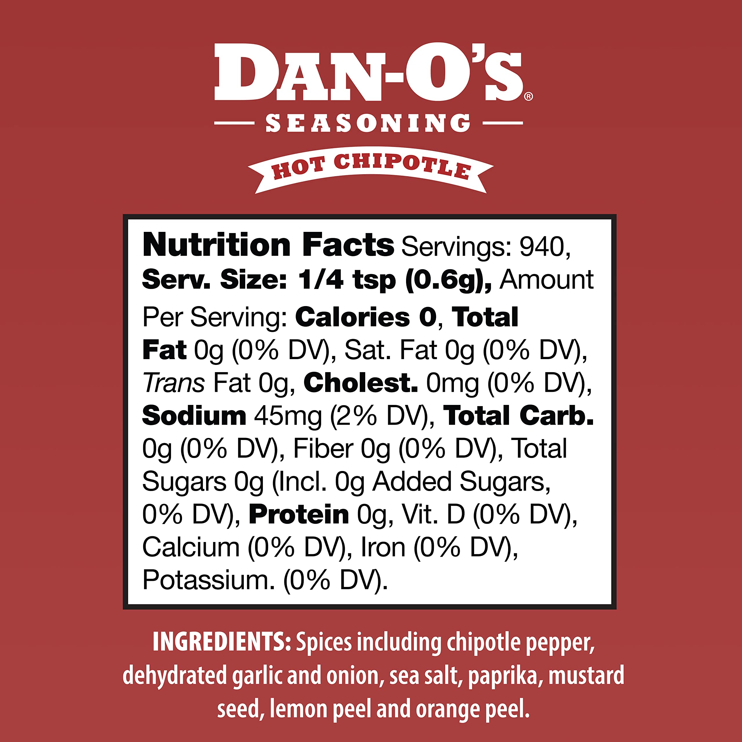 Dan-O's Seasoning Large 2 Bottle Combo | Spicy & Chipotle | 2 Pack (20 oz)