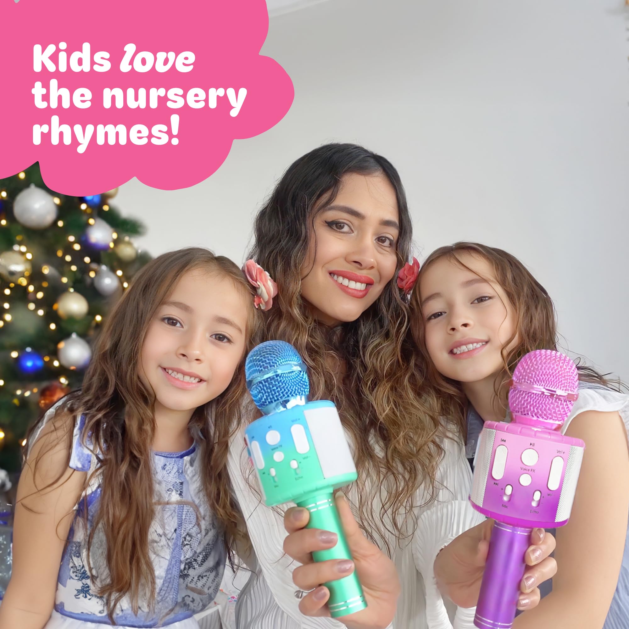Move2Play, Kids Karaoke Microphone | Includes Bluetooth & Pre-Loaded Songs | Christmas & Birthday Gift | Toy for All Ages - 2, 3, 4, 5, 6+ Year Old Girls, Boys & Toddlers