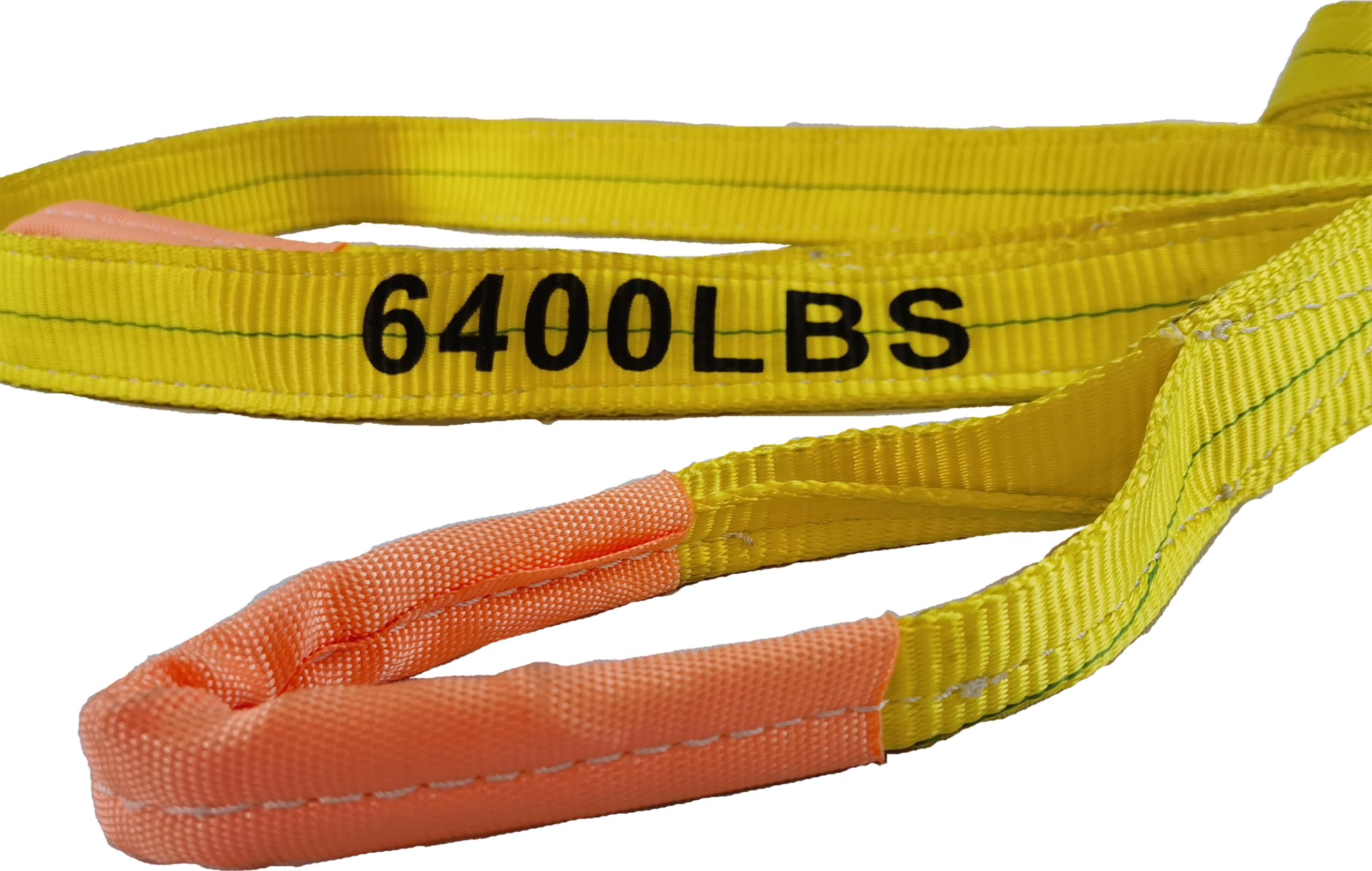 Everest C1130-2" x 3' Yellow Flat Sling Eye to Eye/Lifting Sling Strap Heavy Duty 2PLY 1-Pack