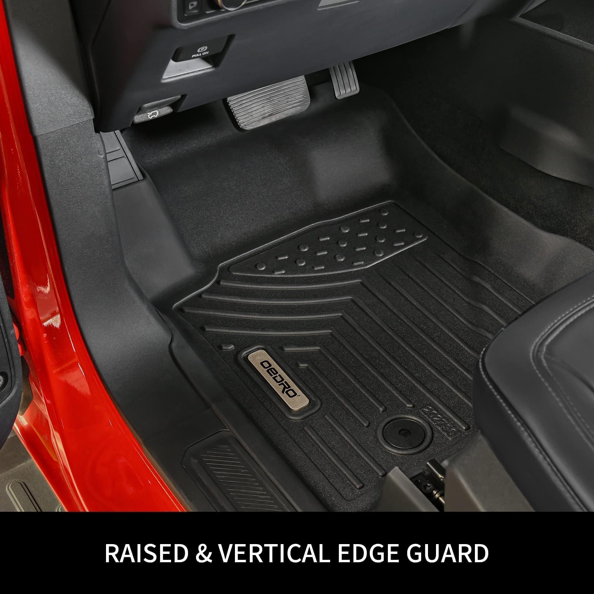 OEDRO Floor Mats Fit for 2016-2025 Chevy Malibu, Custom Fit Malibu 2025 Floor Liners All Weather Protection Car Mats TPE Accessories, 1st and 2nd Row Floor Liners