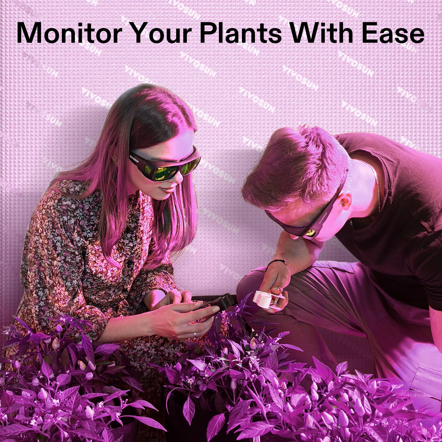 VIVOSUN 2-Pack Indoor Hydroponics LED Grow Room Glasses with Glasses Case