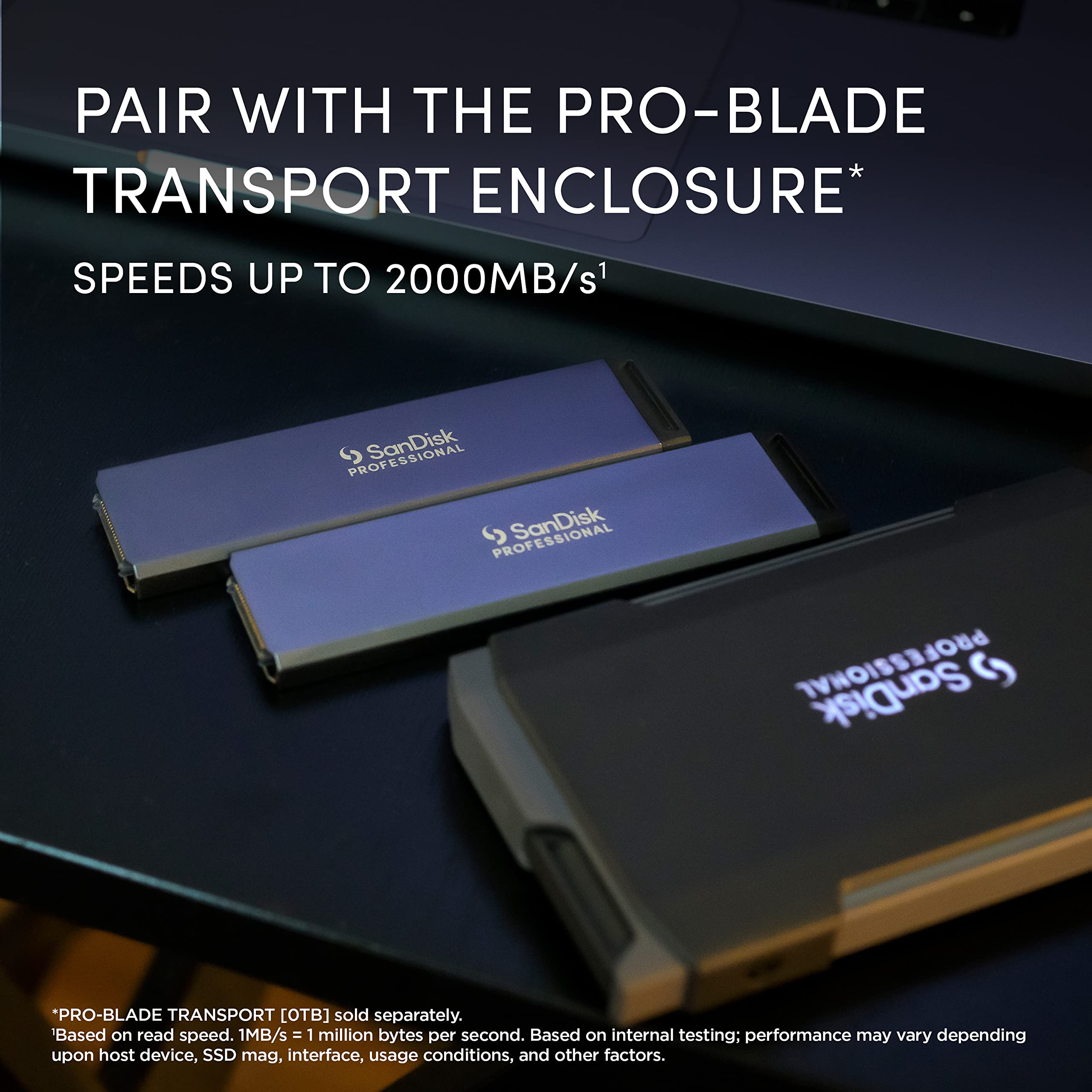 SANDISK Professional 4TB PRO-Blade SSD Mag - Portable & Modular NVMe SSD Mag, Ultra-Durable - SDPM1NS-004T-GBAND