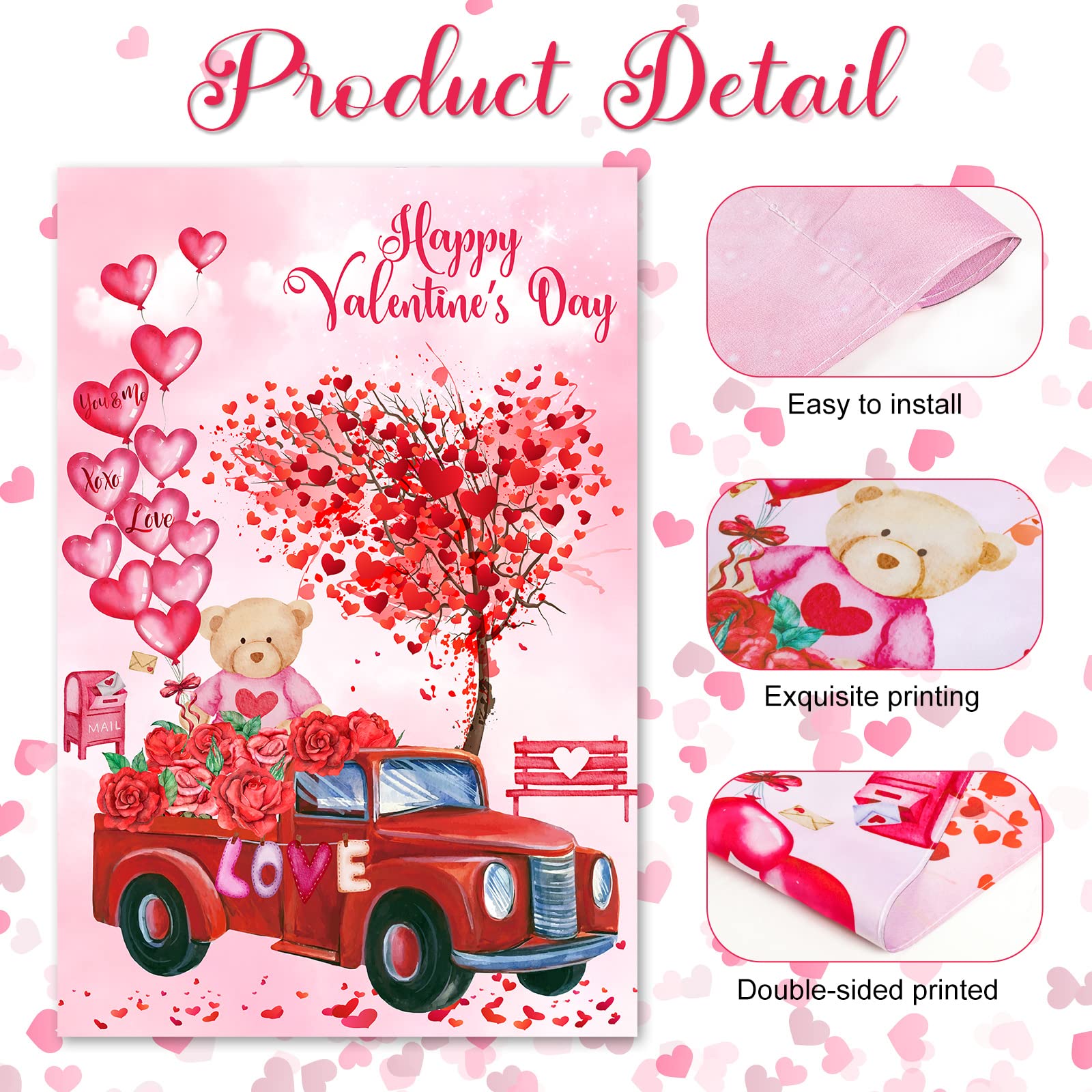 12 Pack 28 x 40 Inch Seasonal Spring Large Holiday Yard Flags Easter 4th of July Garden Lawn Double Sided Seasonal Flags Polyester Festive Set for Outdoor Decoration