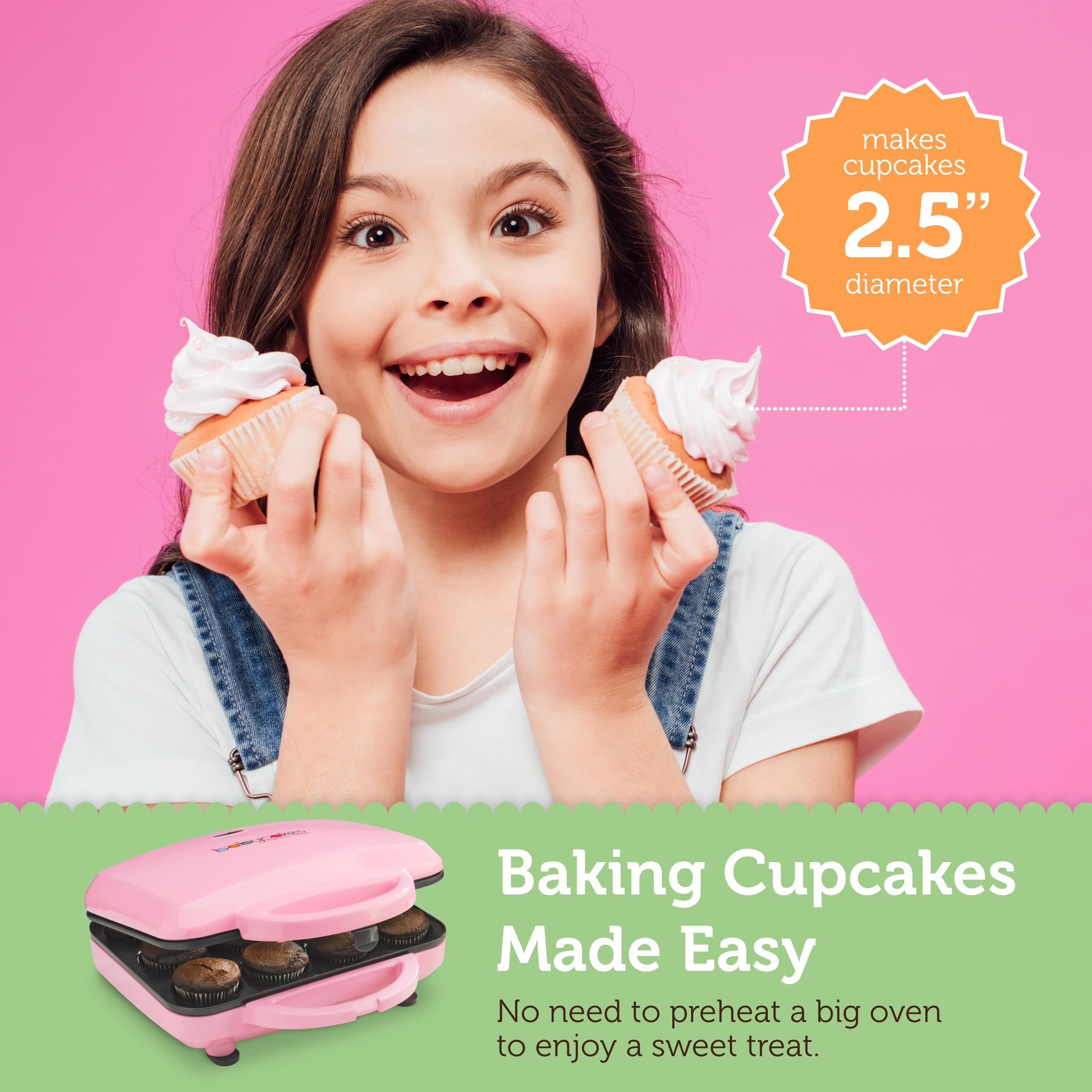 Babycakes Full Size Cupcake Maker, Pink, Full-Sized