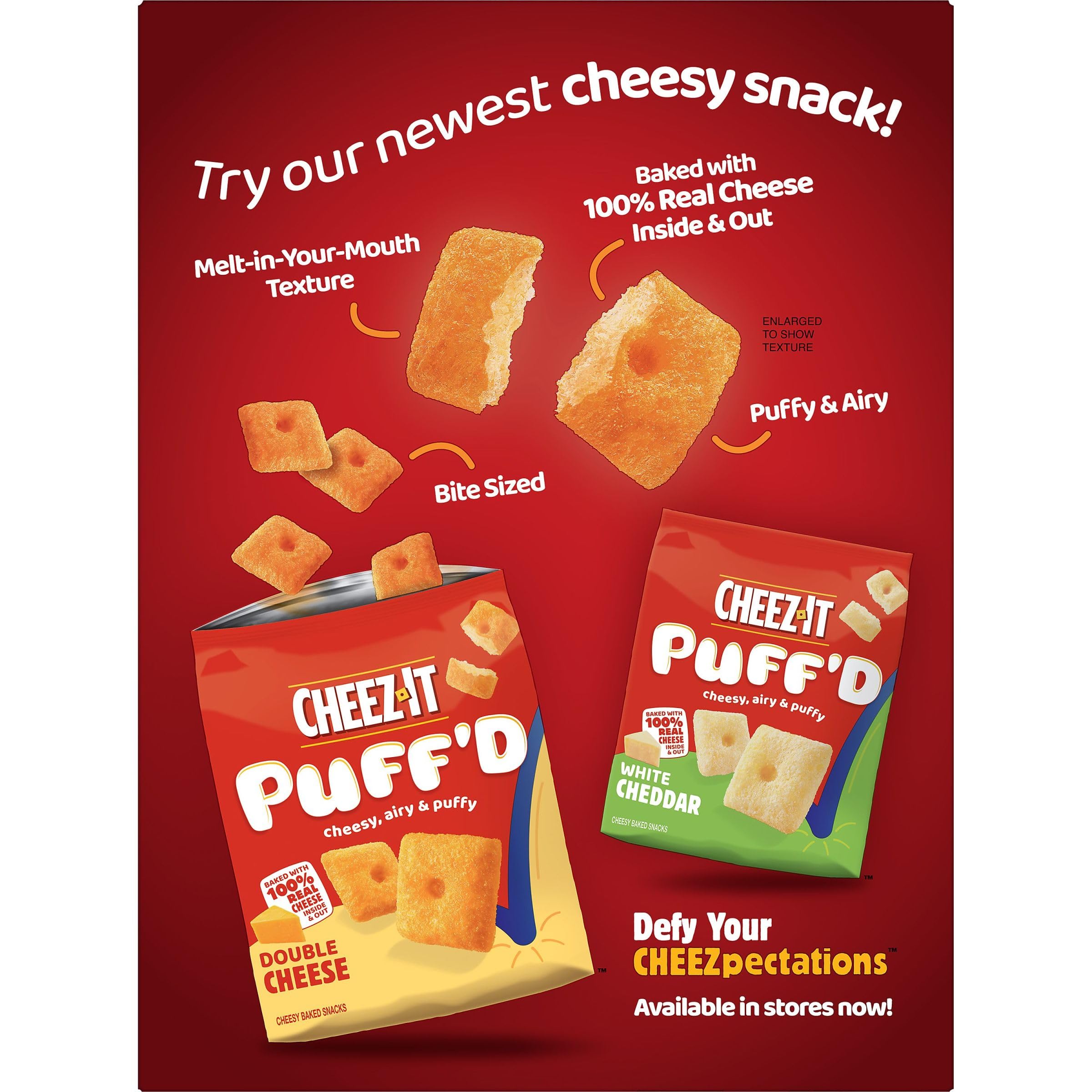 Cheez-It Cheese Crackers, Baked Snack Crackers, Lunch Snacks, Hot and Spicy, 12.4oz Box (1 Box)
