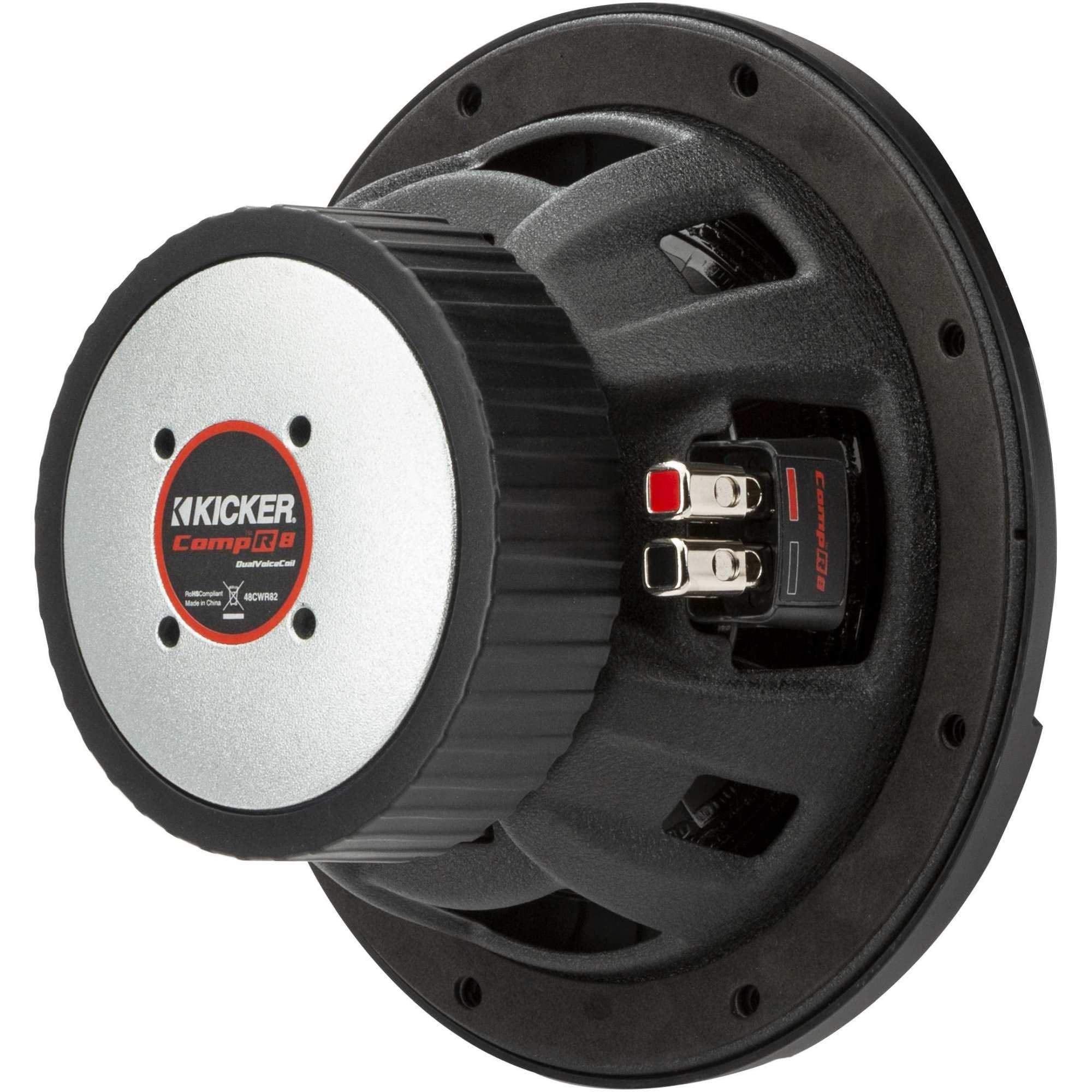 KICKER 48CWR84 CompR 8" Subwoofer, DVC, 4-ohm
