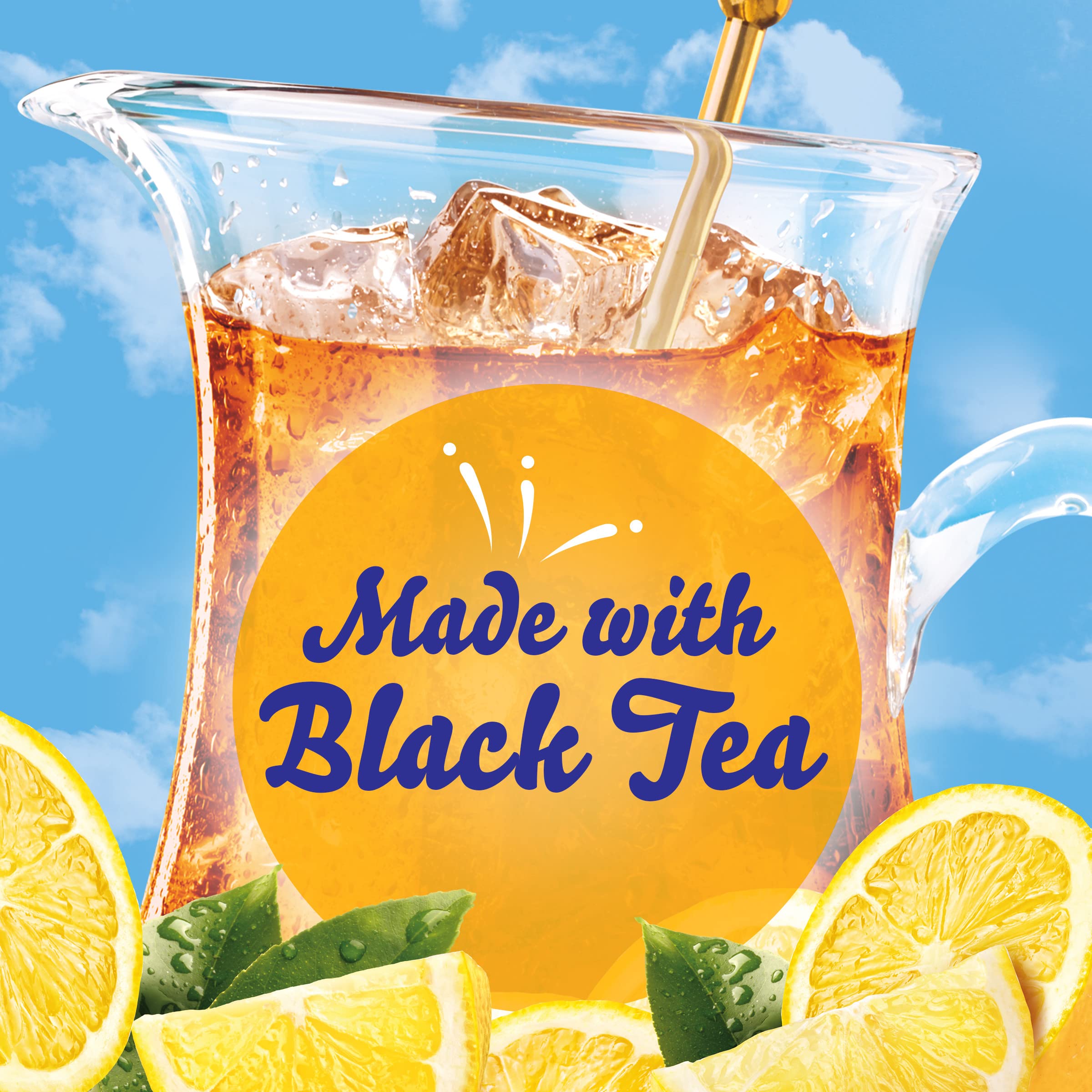 Crystal Light Sugar-Free Lemon Iced Tea Naturally Flavored Powdered Drink Mix, 6 Count (Pack of 12)