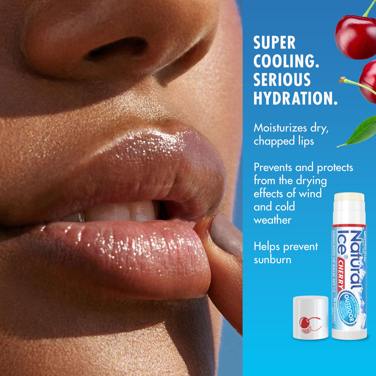 Natural Ice Cherry - SPF 15 lip balm, Cherry Flavor, 0.15 Ounce (Pack of 12)