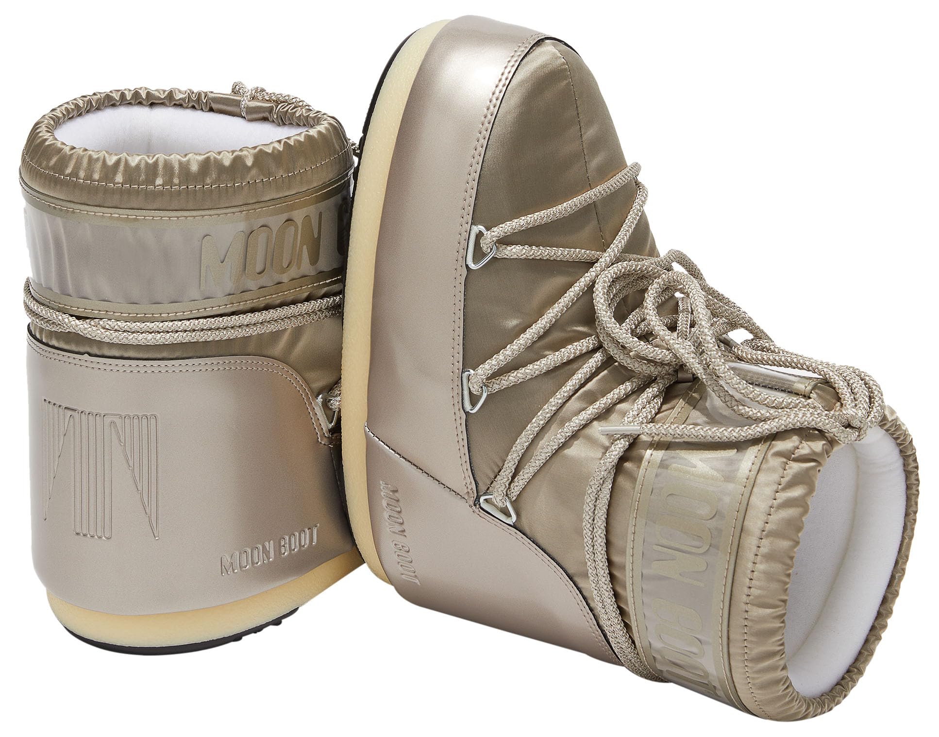 Moon Boot, Icon Low Glance Unisex Boots, 39/41, Platinum