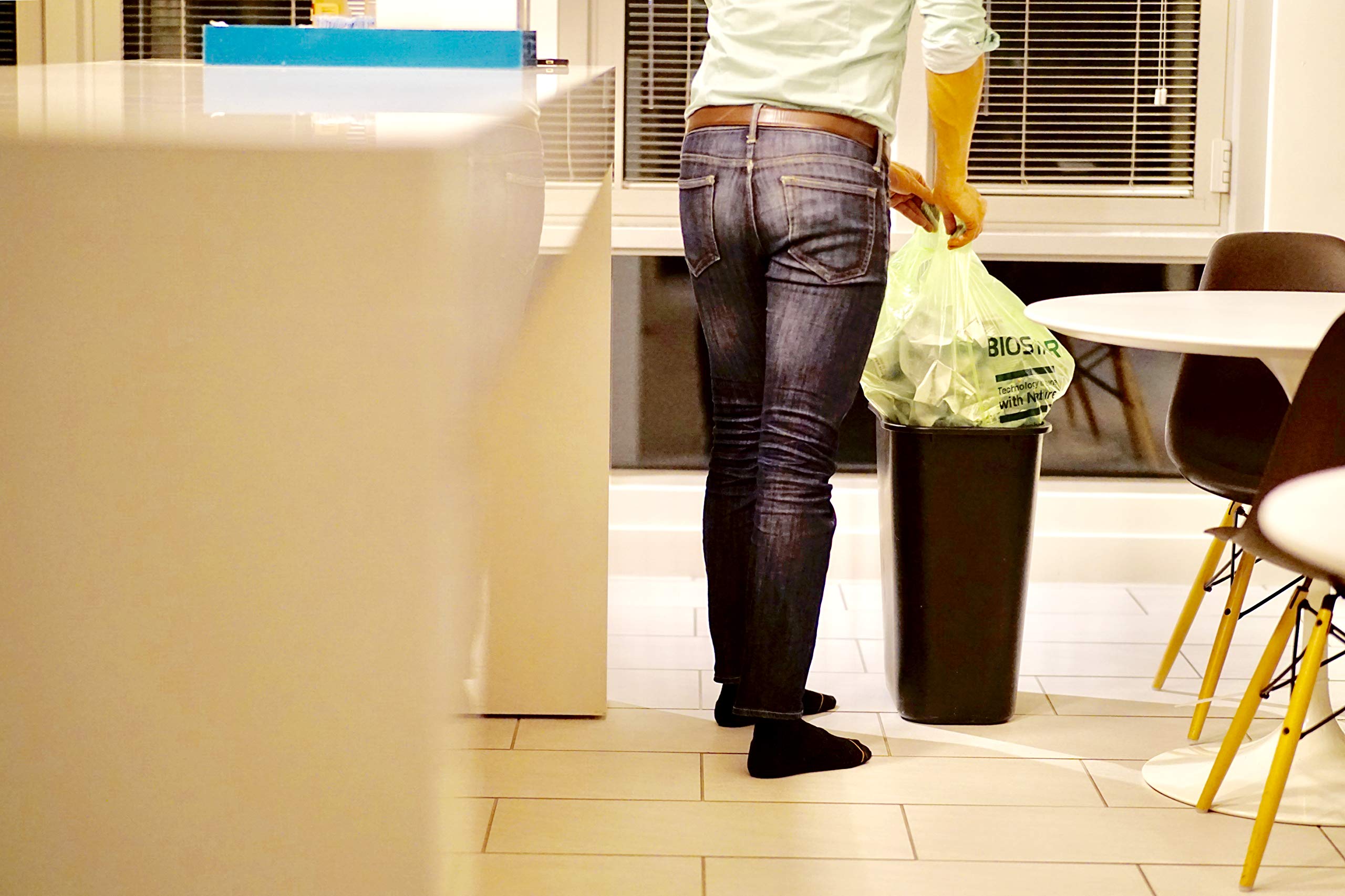 Reli. Biodegradable 6-8 Gallon Trash Bags | 1000 Count Bulk | ASTM D6954 | Green | Eco-Friendly | Oxobiodegradable Under Certain Conditions (See Product Description)