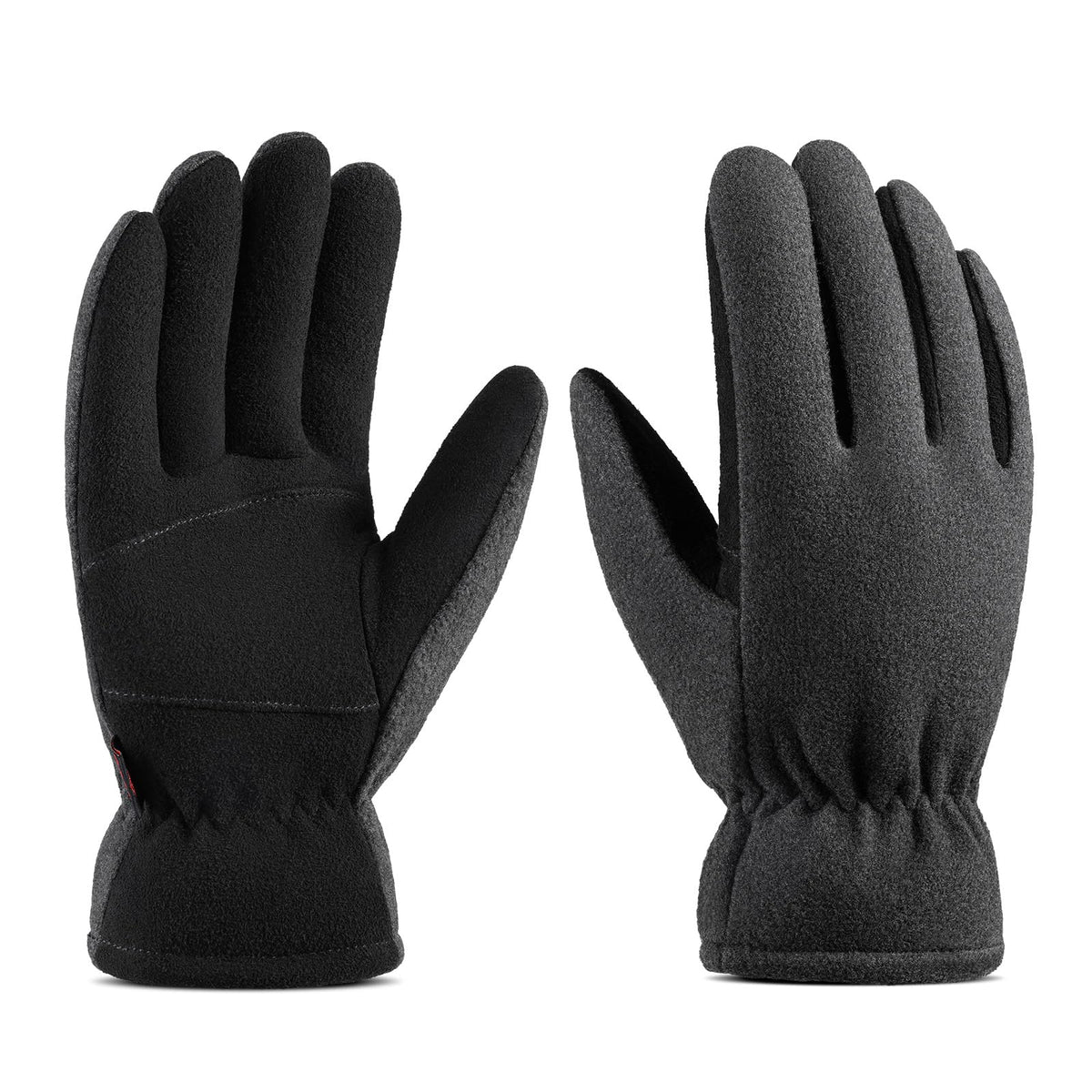 OZERO Winter Gloves, -20°F(-29℃) Cold Proof Thermal Work Glove - Deerskin Suede Leather Palm and Polar Fleece Back with Heatlok Insulated Cotton - Hands Warm in Cold Weather for Women and Men