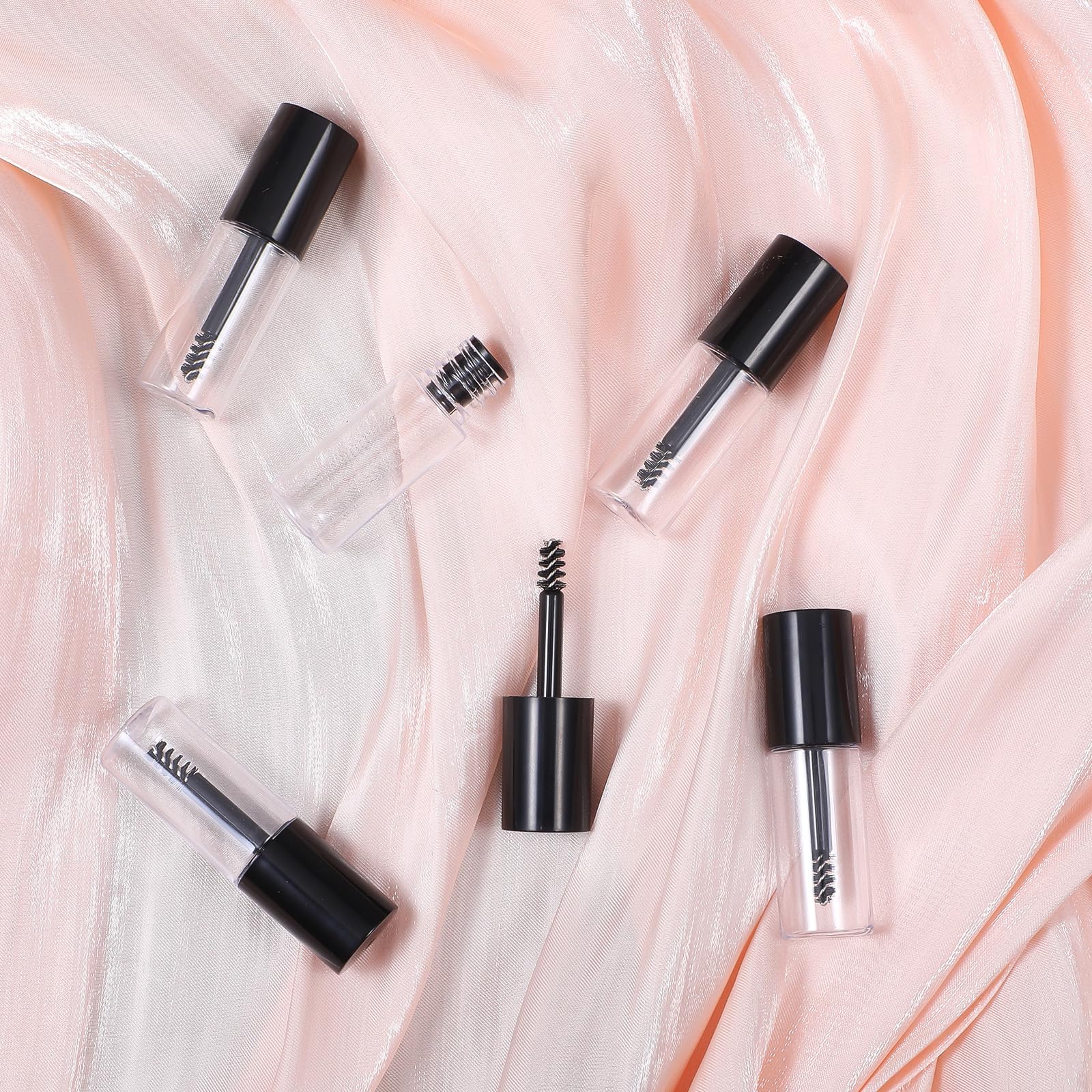 JIEYAO 27Pcs Empty Mascara Tube with Eyelash Wand, 3ml Mini Empty Mascara Bottles Mini Eyelash Cream Container Travel Containers Eyelashes Growth packing Tube for Home and Travel