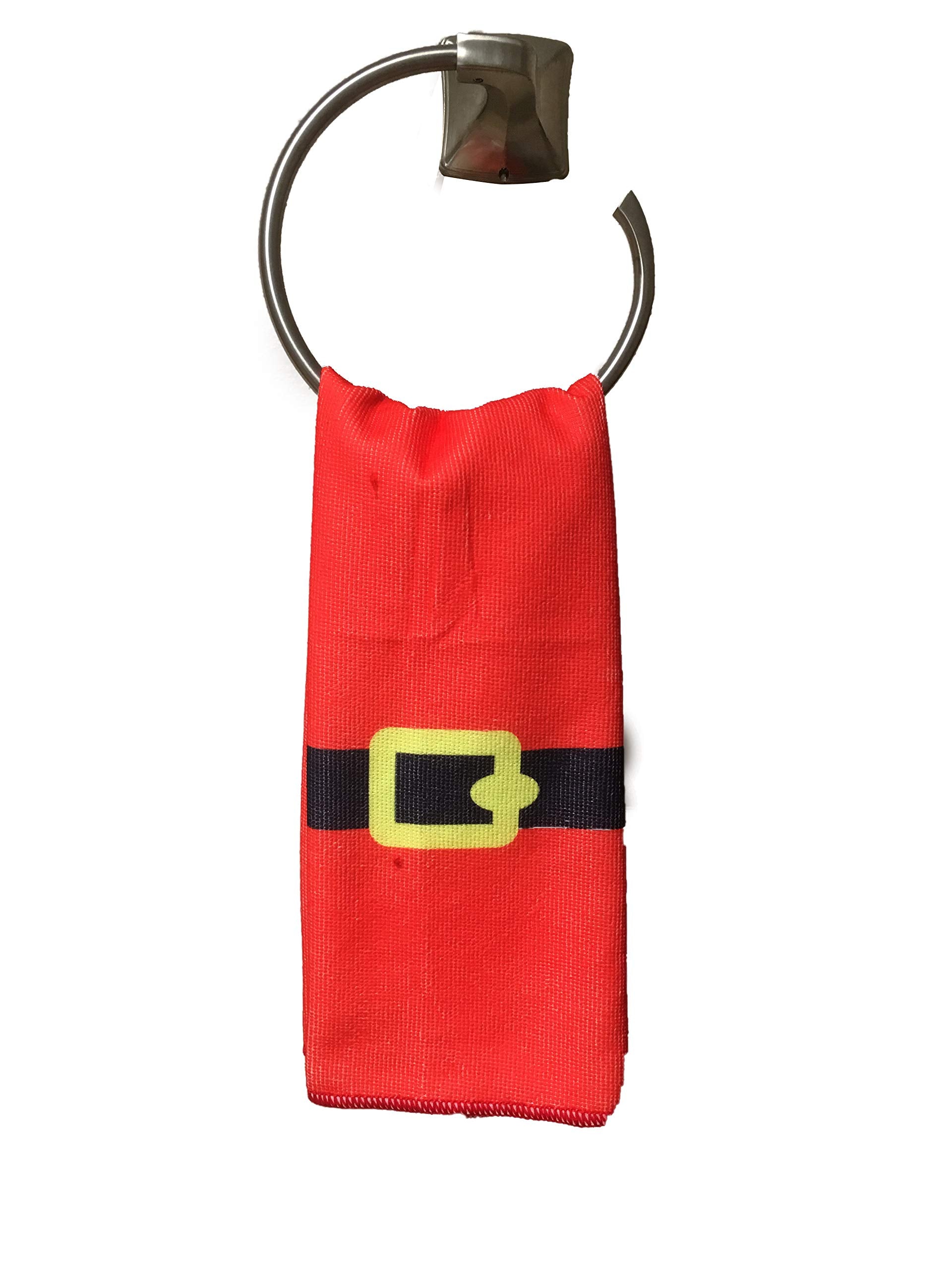 JOYIN 5 Pieces Christmas Theme Bathroom Decoration Set w/Toilet Seat Cover, Rugs, Tank Cover, Toilet Paper Box Cover and Santa Towel for Xmas Indoor Décor, Party Favors (Santa)