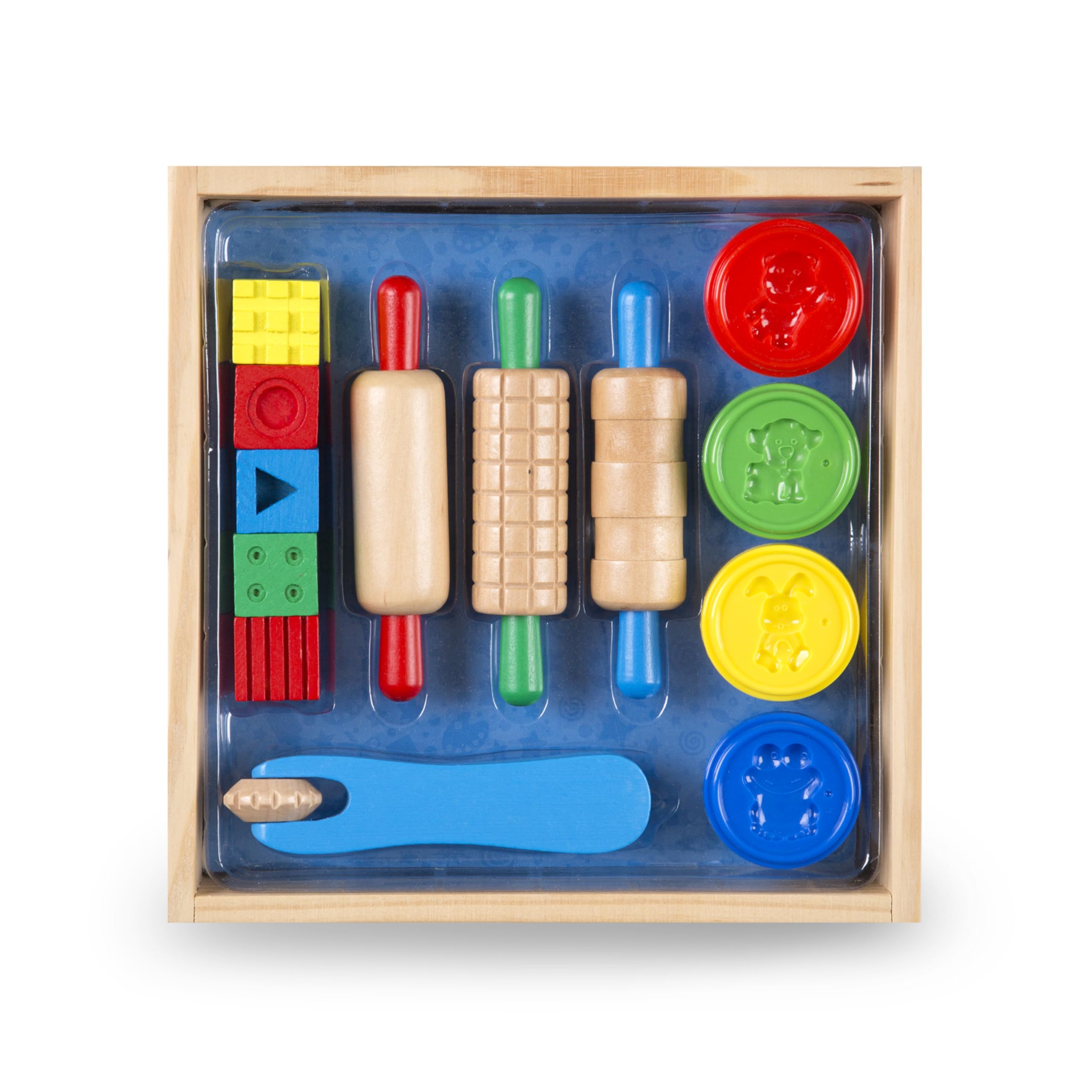 Melissa & Doug Shape, Model, and Mold Clay Activity Set - 4 Tubs of Modeling Dough and Tools - Arts And Crafts For Kids Ages 3+