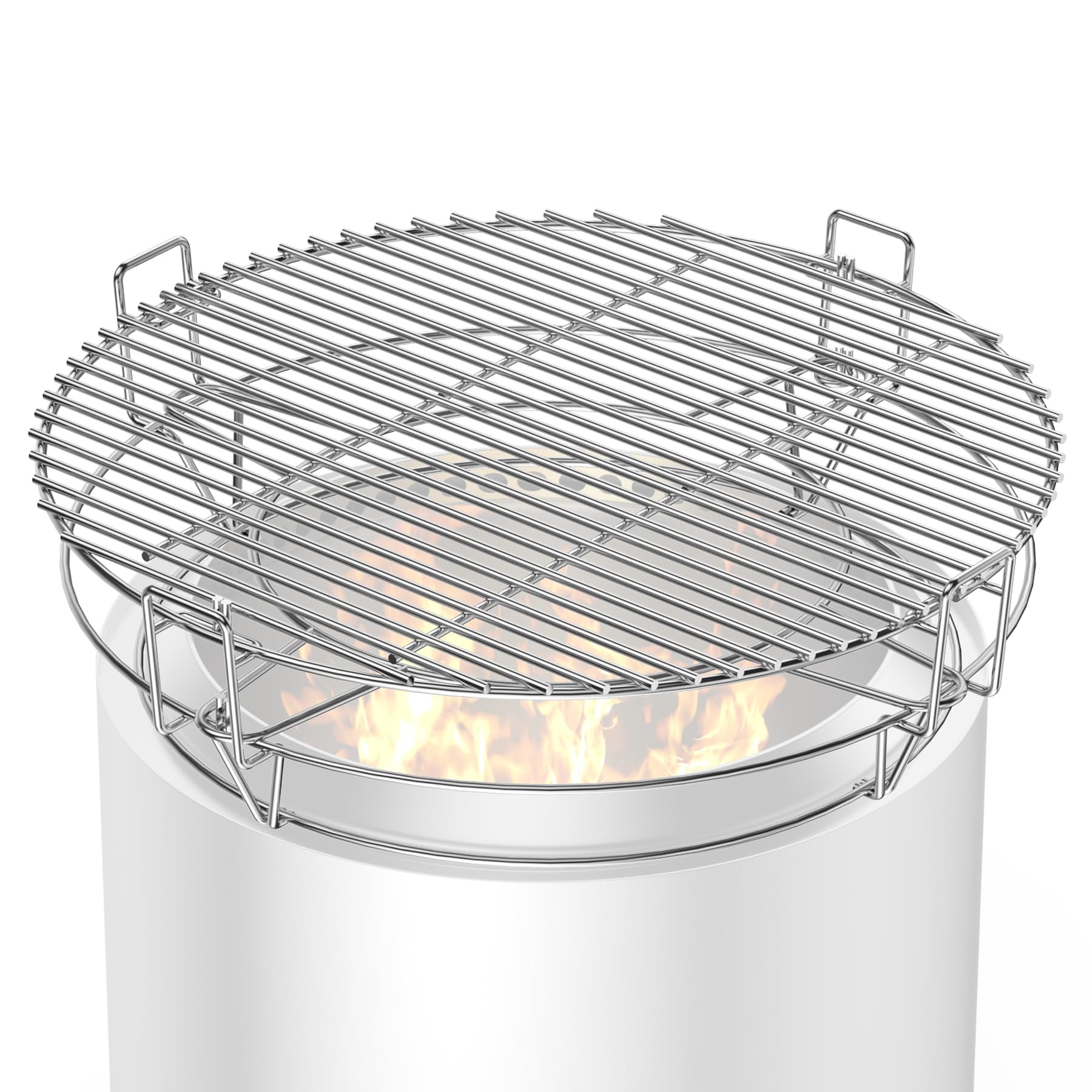 22" Cooking Grate System for Solo Stove Bonfire, Fire Pit Cooking Grate for Solo Stove Bonfire Fire Pit and Other 19" Outdoor Firepits, BBQ Gourmet Sear System for Outdoor Camp Fire