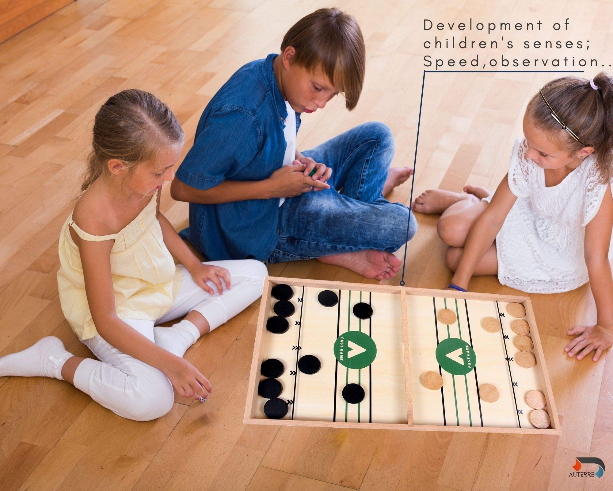 AUTERREĀ® Extra Large Sling Puck Game - Fast Sling Puck Game Large Size for Adults and Kids - Sling Board Game for Family Fun, Parties, or Game Night - Exciting Fast Sling Puck Game for All Ages