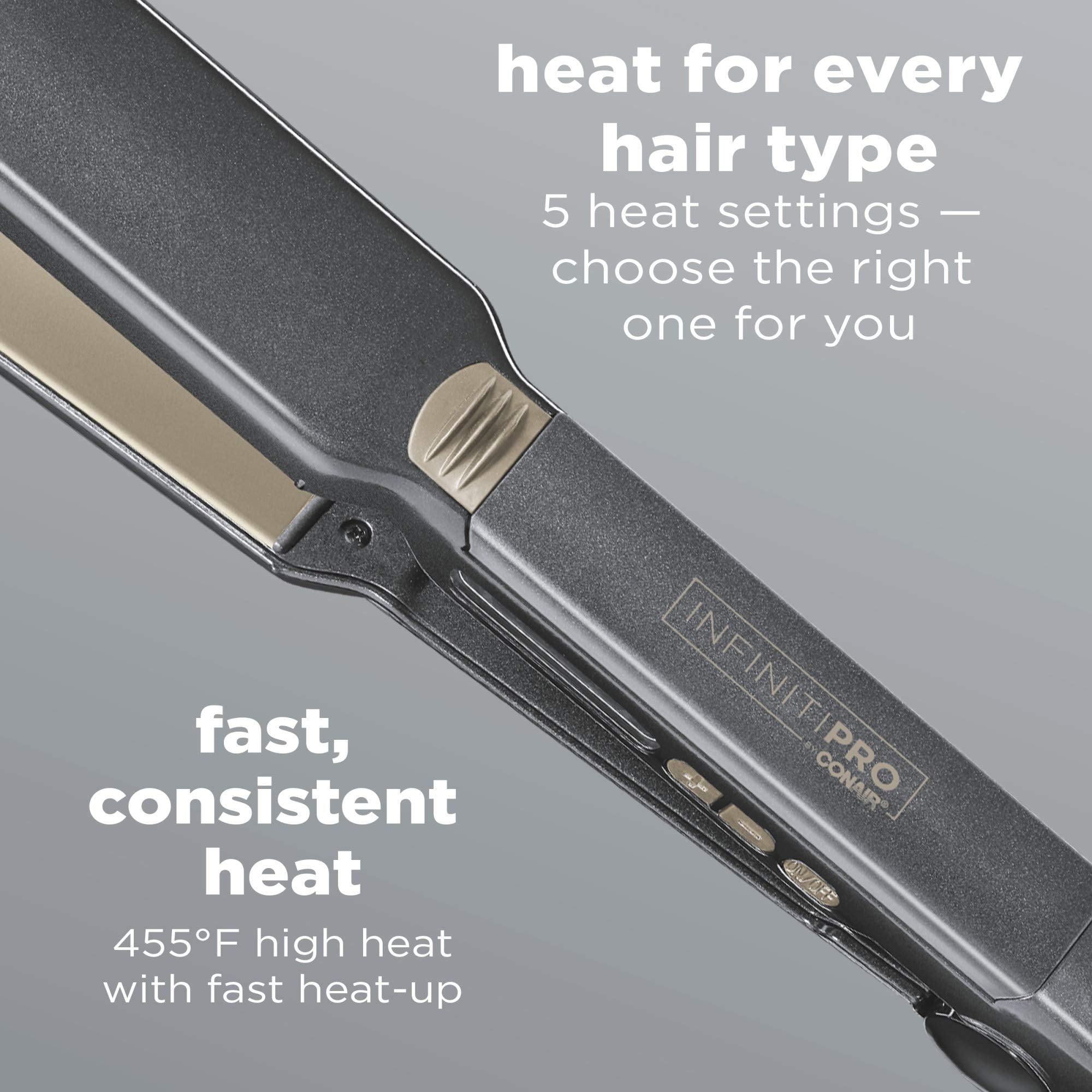 INFINITIPRO BY CONAIR Tourmaline Ceramic Flat Iron, 1 1/2-inch