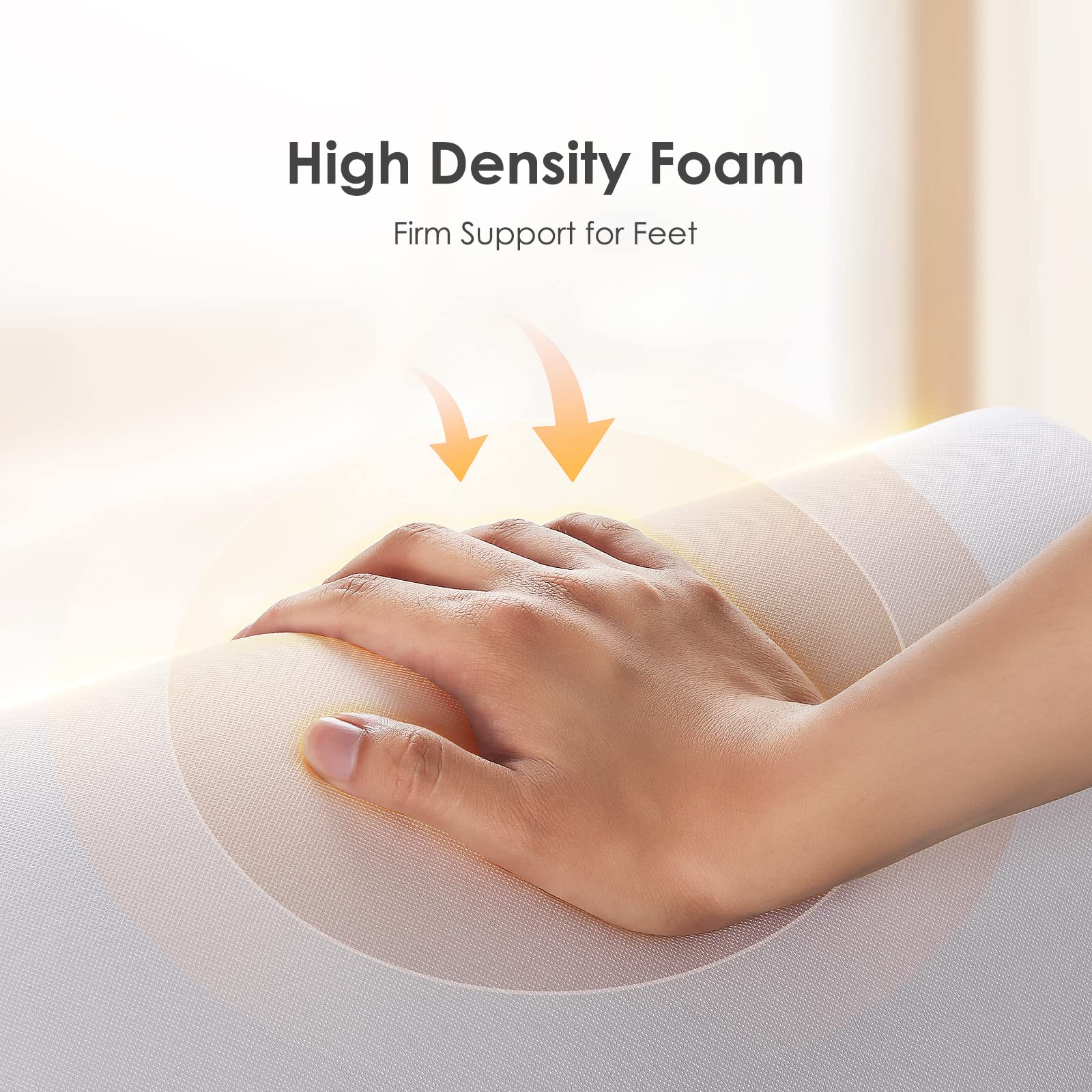 AMERIERGO Foot Rest for Under Desk at Work, Under Desk Footrest with Ergonomic Memory Foam, Foot Stool for Office Gaming Computer Desk Foot Rest with 2 Adjustable Heights and Breathable Washable Cover