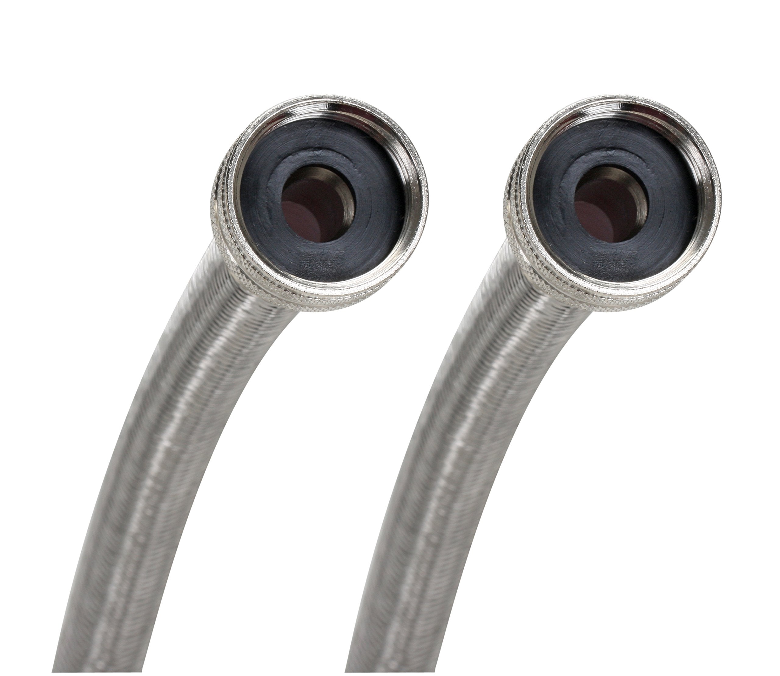 Fluidmaster 9WM60P2HE High Efficiency Washing Machine Connector 2-Pack - 3/4 Hose Fitting x 3/4 Hose Fitting, 60-Inch Length