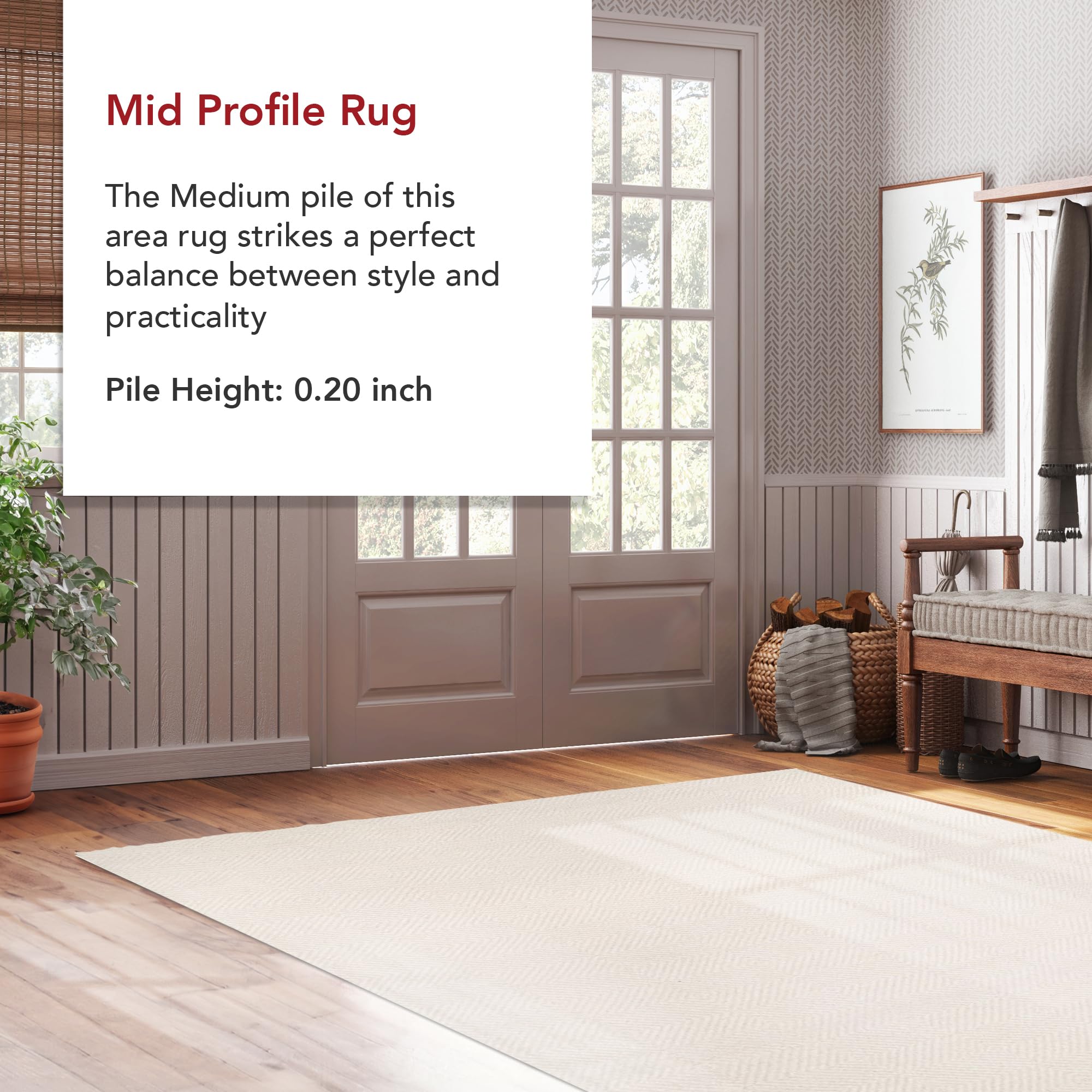 nuLOOM Ago Geometric Wool Area Rug, 7' 6" x 9' 6", Cream