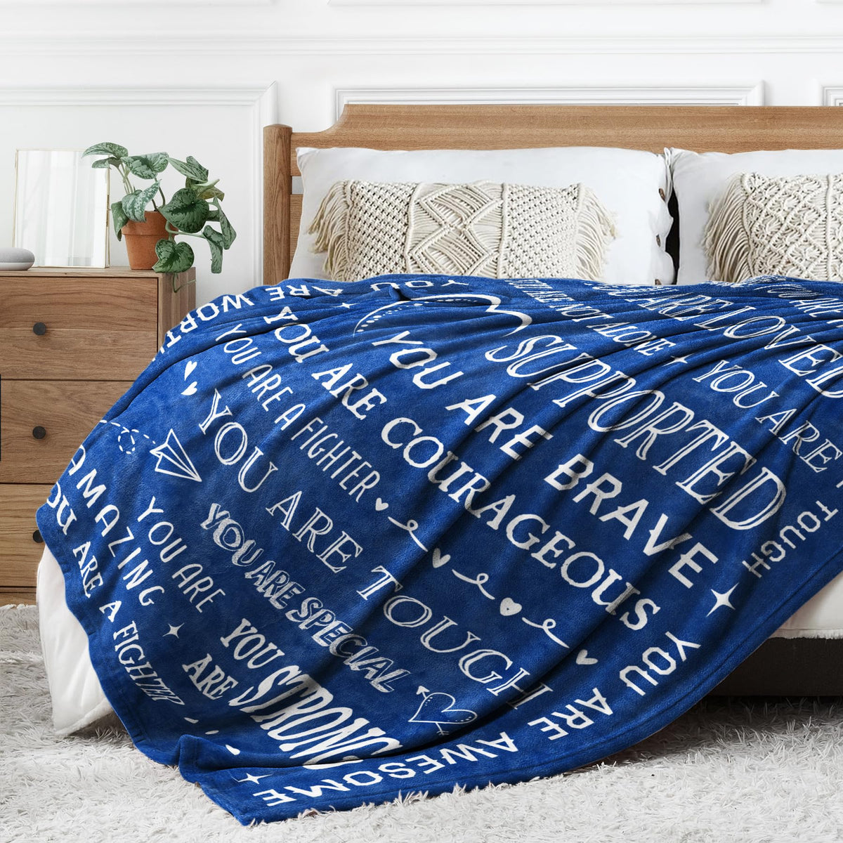 SteadStyle Blanket Gifts for Women or Men - Get Well Blanket, Inspirational Gifts for Her Him, Feel Better After Surgery Gifts, Thinking of You Gifts for Mom Friend Sister Coworker