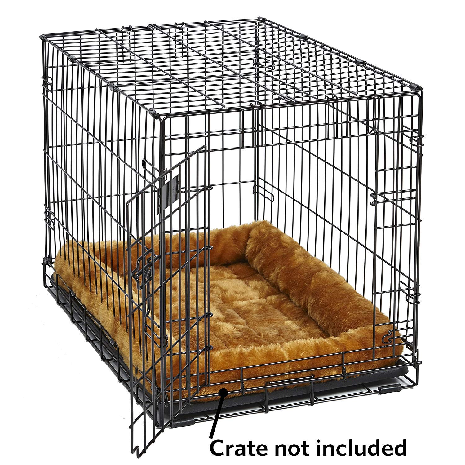MidWest Homes for Pets Cinnamon 18-Inch Pet Bed w/ Comfortable Bolster | Ideal for Small Breeds & Fits an 18-Inch Crate | Easy Maintenance Machine Wash & Dry