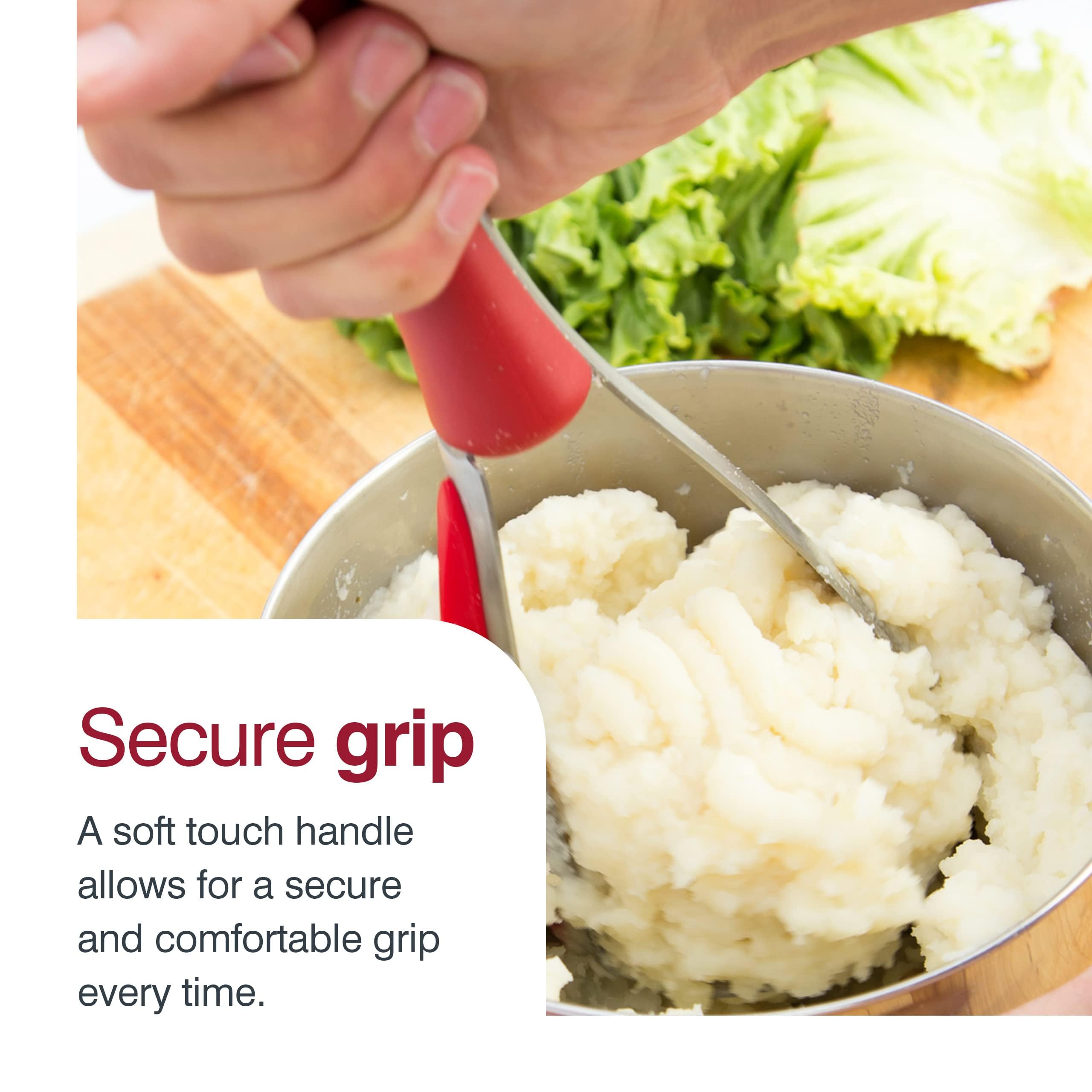 Zyliss Stainless Steel Potato Masher - Food Smasher Tool for Healthy Meal Prep - Mashed Potato & Avocado Masher - Stainless Steel Masher for Family Dinner - Kitchen Tools & Essentials