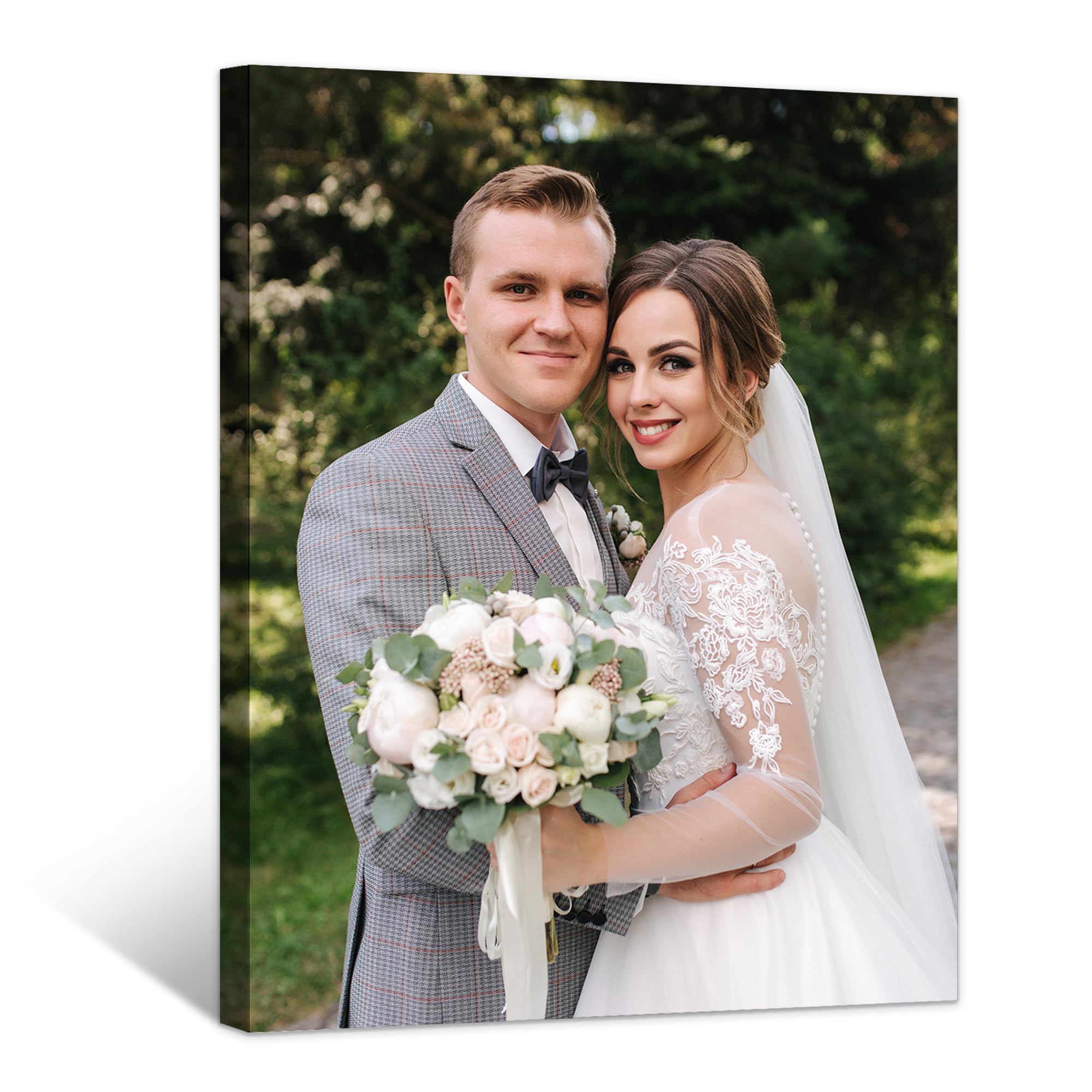 GagetElec Custom Canvas Prints with Your Photos,Personalized Canvas Pictures Prints,Customized Canvas Wall Art Decoration for Family, Baby, Pets,Home Office Decor, Christmas &Thanksgiving Gifts (11L" x 14W")