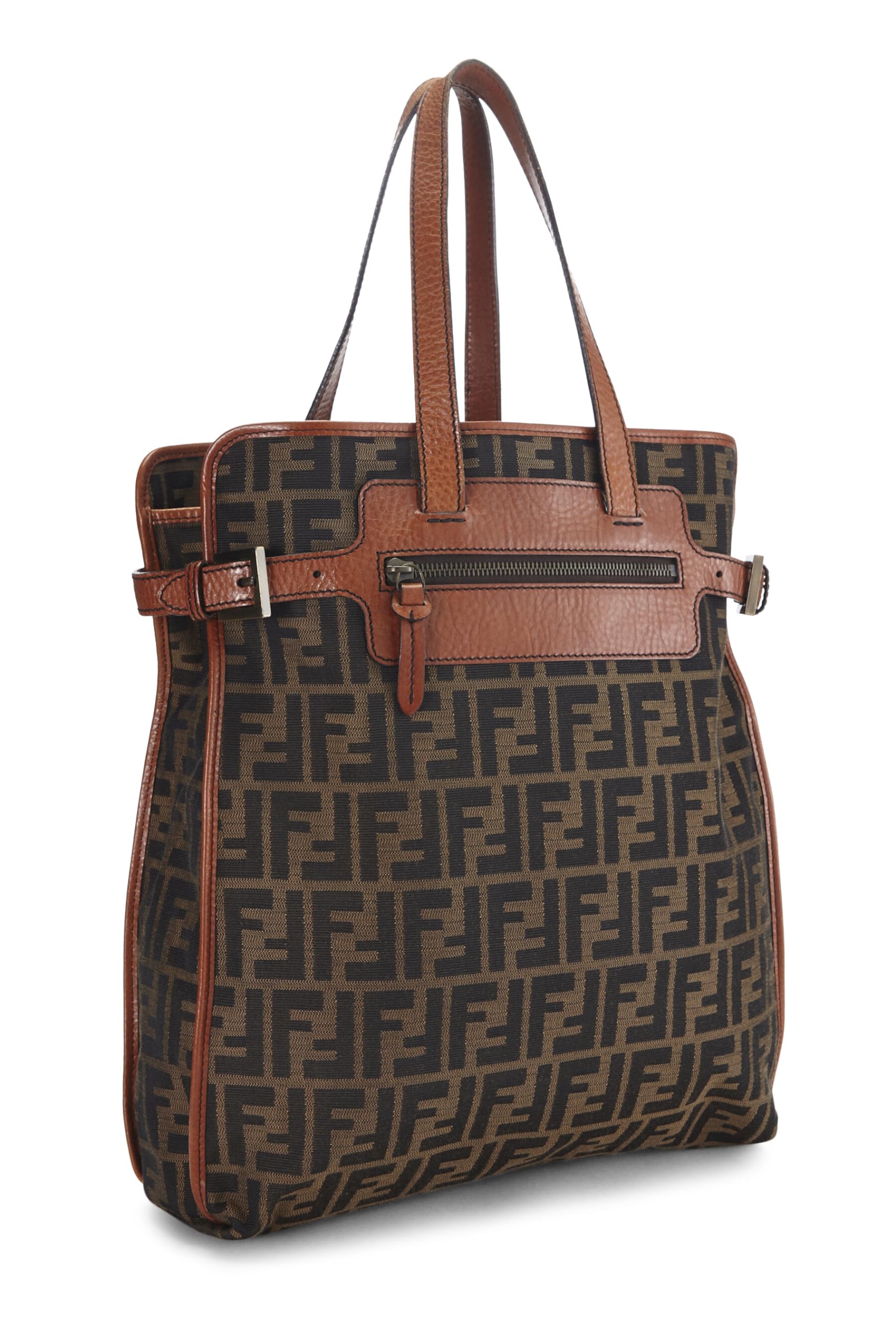 Fendi, Pre-Loved Brown Zucca Canvas Tote, Brown