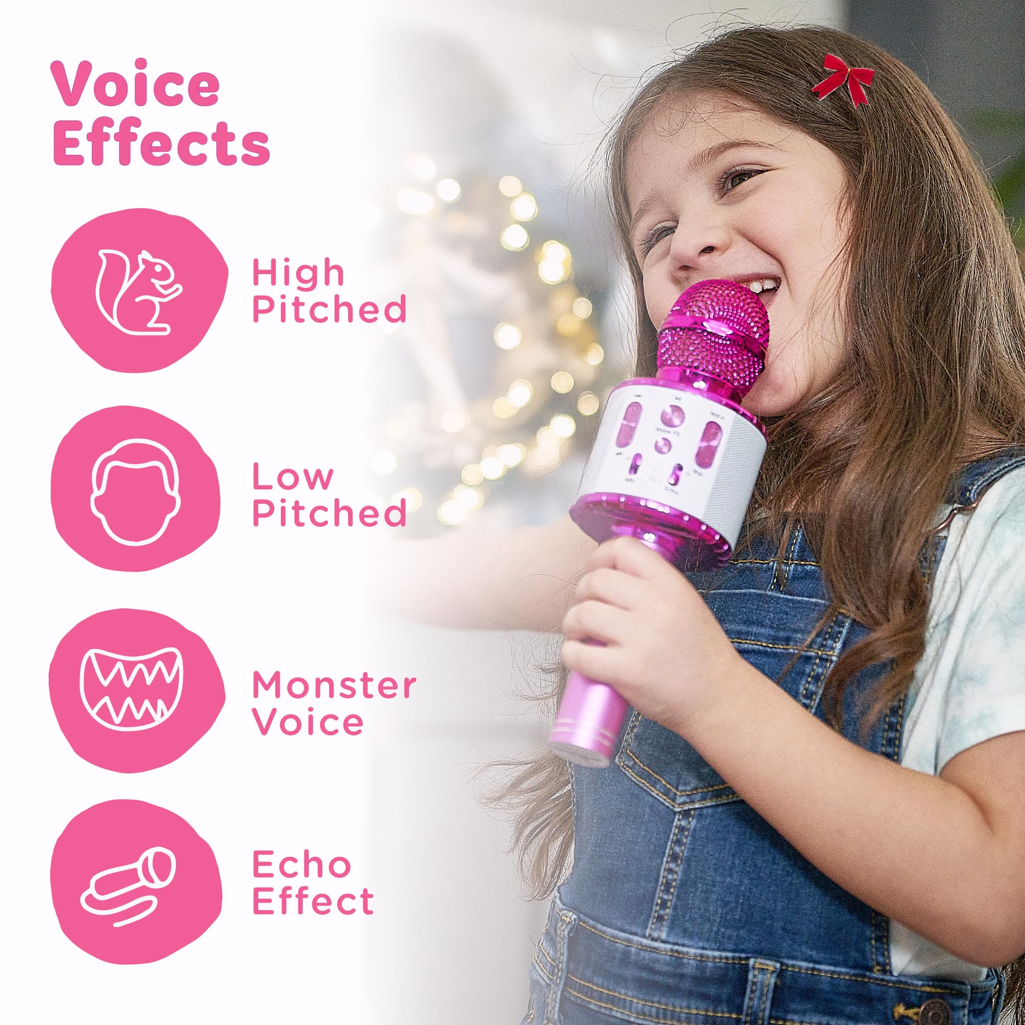 Move2Play, Kids Karaoke Microphone | Includes Bluetooth & Pre-Loaded Songs | Christmas & Birthday Gift | Toy for All Ages - 2, 3, 4, 5, 6+ Year Old Girls, Boys & Toddlers