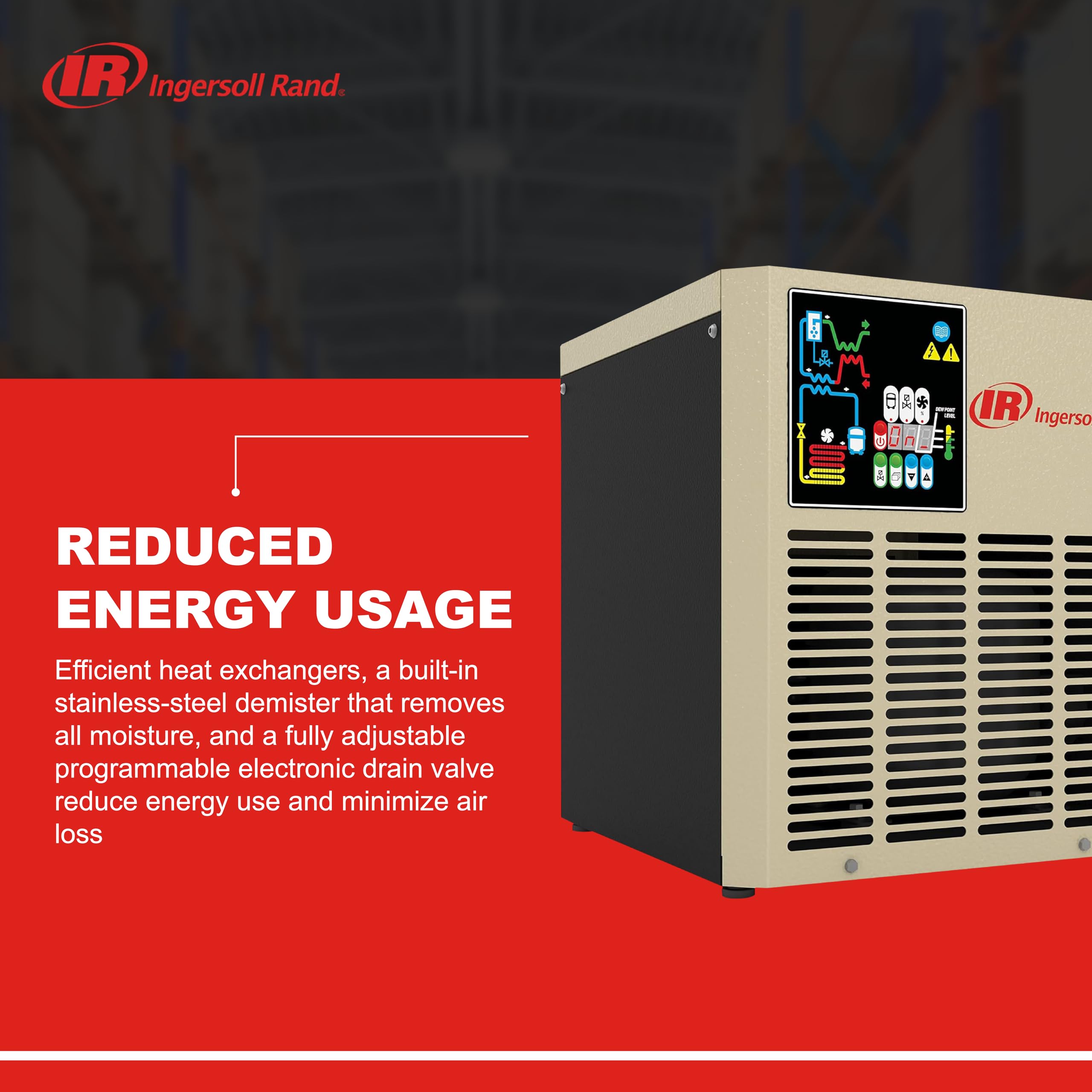 Ingersoll-Rand Compressed Air Dryer Refrigerated Type D42IN 25 Scfm 23231822