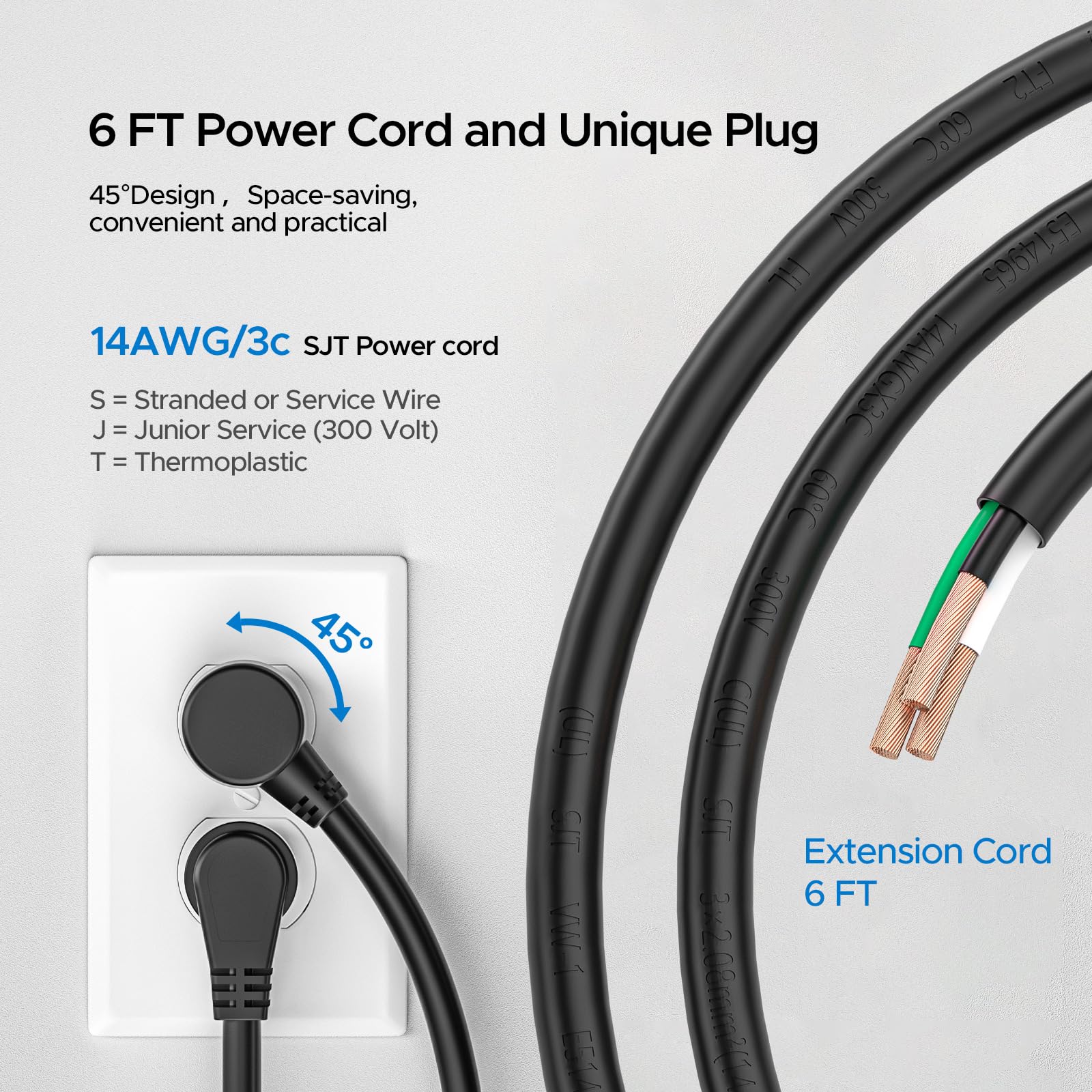 CRST 12 Outlet Metal Long Power Strip, Heavy Duty Surge Protector Mountable Power Strip,2100J,Wide Spaced, 6Ft Cord (15A/1875W)