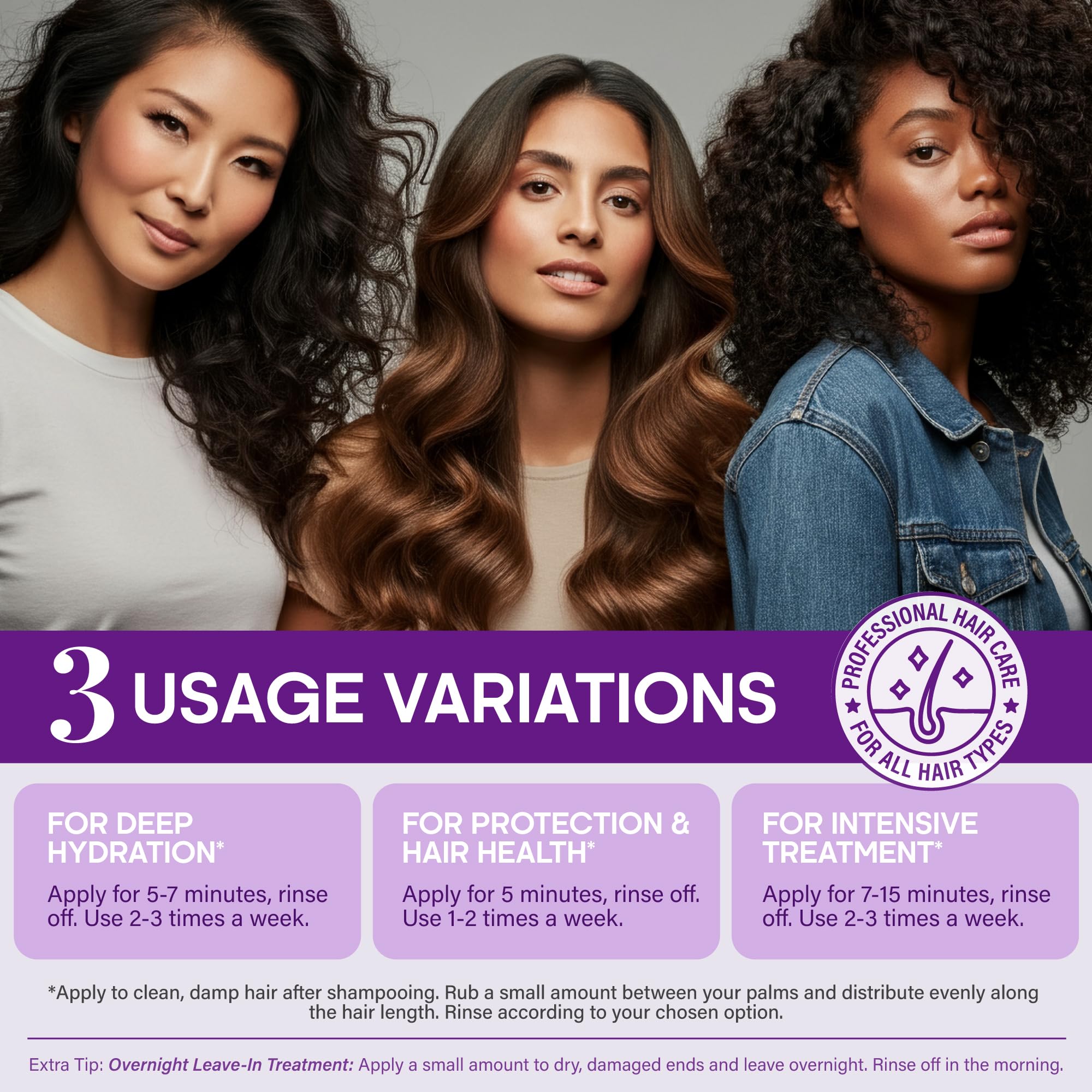 Hydrating Hair Mask for Damaged & Dry Hair – Deep Conditioning Keratin Treatment for Frizzy, Curly & Color-Treated – Anti-Frizz & Split Ends Repair with Collagen, Biotin, Argan & Coconut Oils – 10 oz