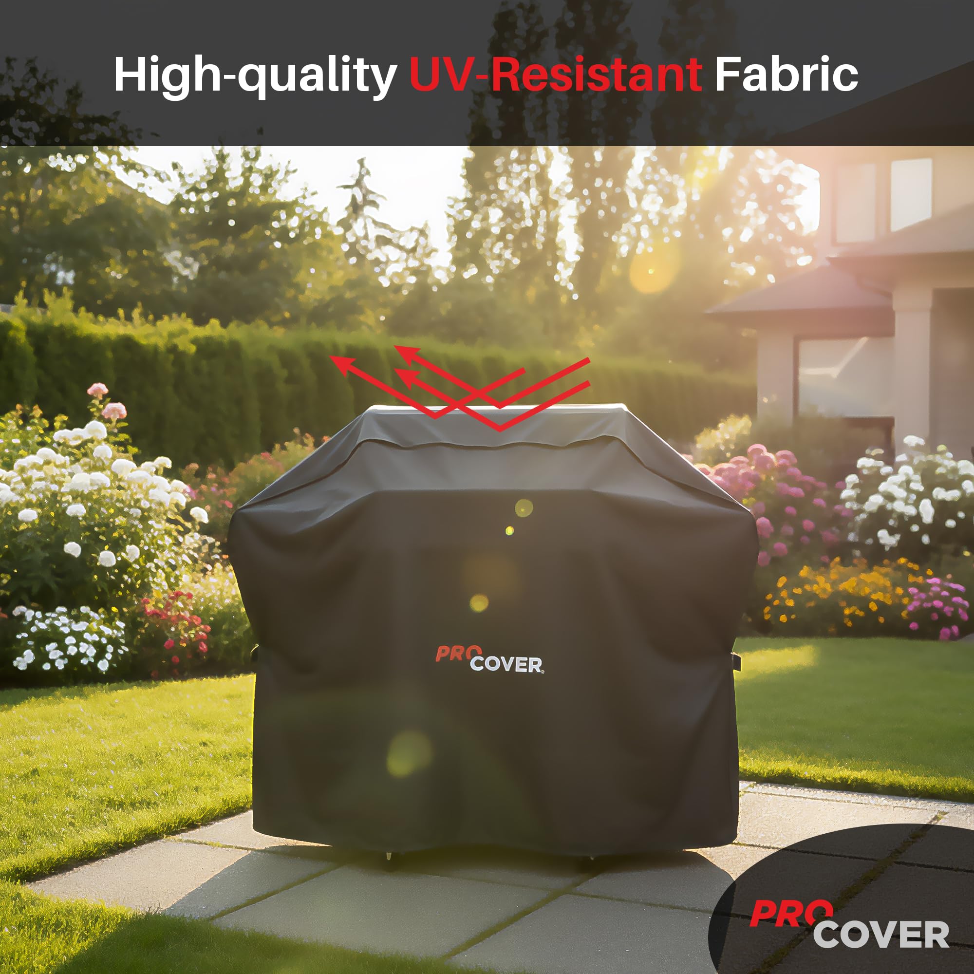 Premium Cover for Outdoor Barbecue and Grill ā Waterproof & Durable | Oxford 600D Fabric | Windproof | Professional Quality, Fits All Brands ProCover (64''L x 26''W x 44''H)