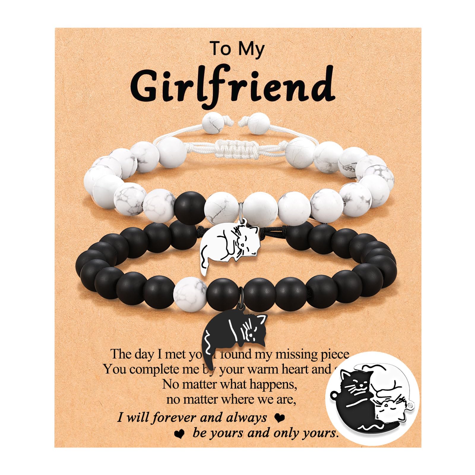 UNGENT THEM Gifts for Girlfriend, Christmas Anniversary Birthday Romantic I Love You Valentines Day Gifts for Her Girlfriends Bracelet