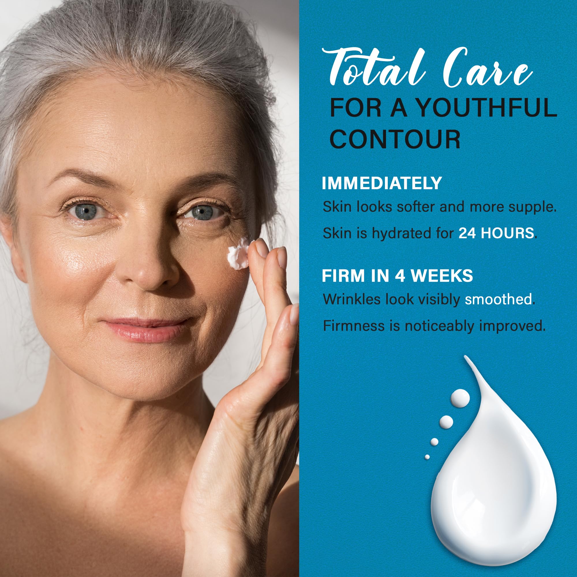Skin Tighten And Lift Neck Cream: Face Lift Cream 6-in-1 Anti-Aging Moisturizer for Anti Wrinkle - Hydrating Neck Firming Cream with Retinol, Collagen, Peptide, Hyaluronic Acid for Neck & Décolleté