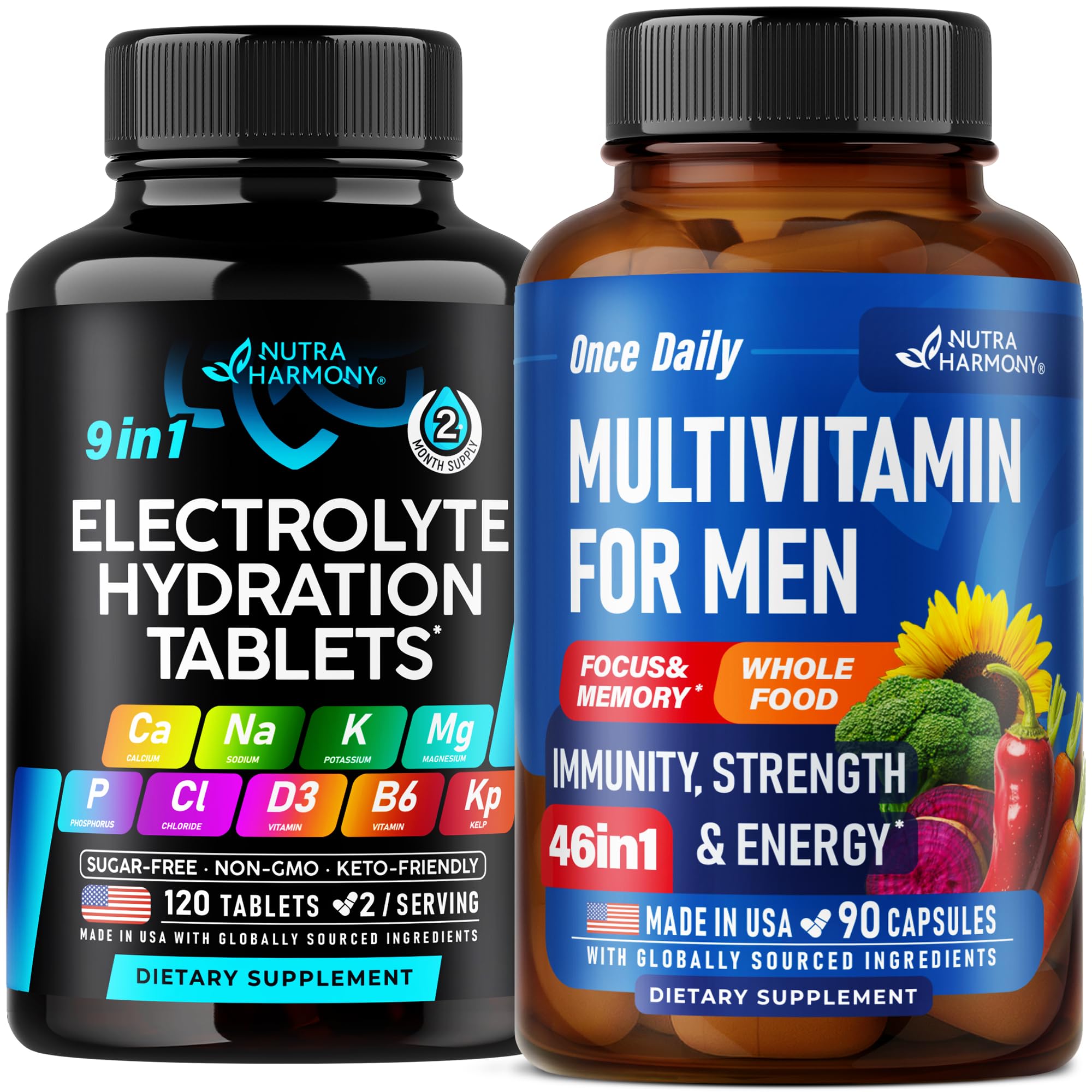 NUTRAHARMONY Electrolytes Tablets & Multivitamins for Men Capsules