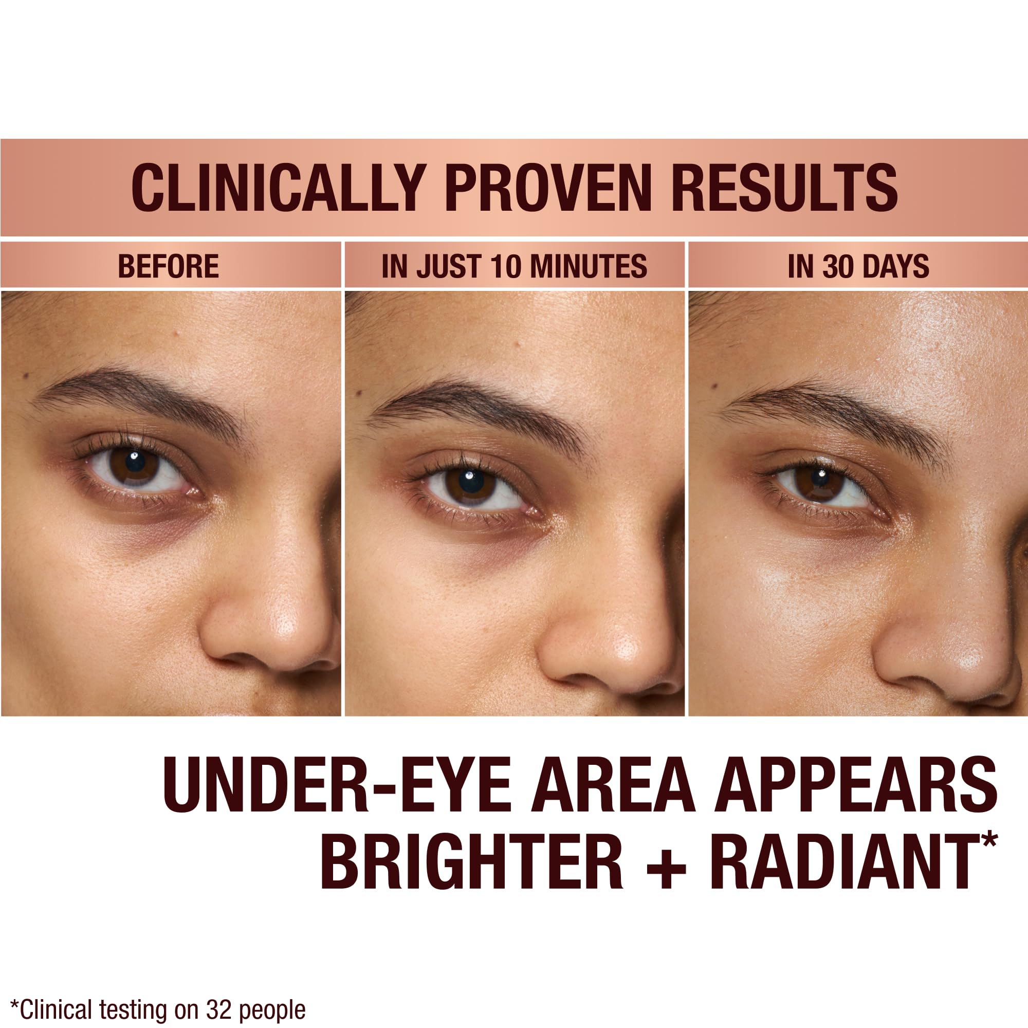 Charlotte Tilbury Hollywood Skin Secrets Under Eye Patches - Radiance-Boosting Eye Patches for Puffy Eyes and Dark Circles - Infused with a Non-Slip & Non-Drip Cooling Hydrogel Cushion