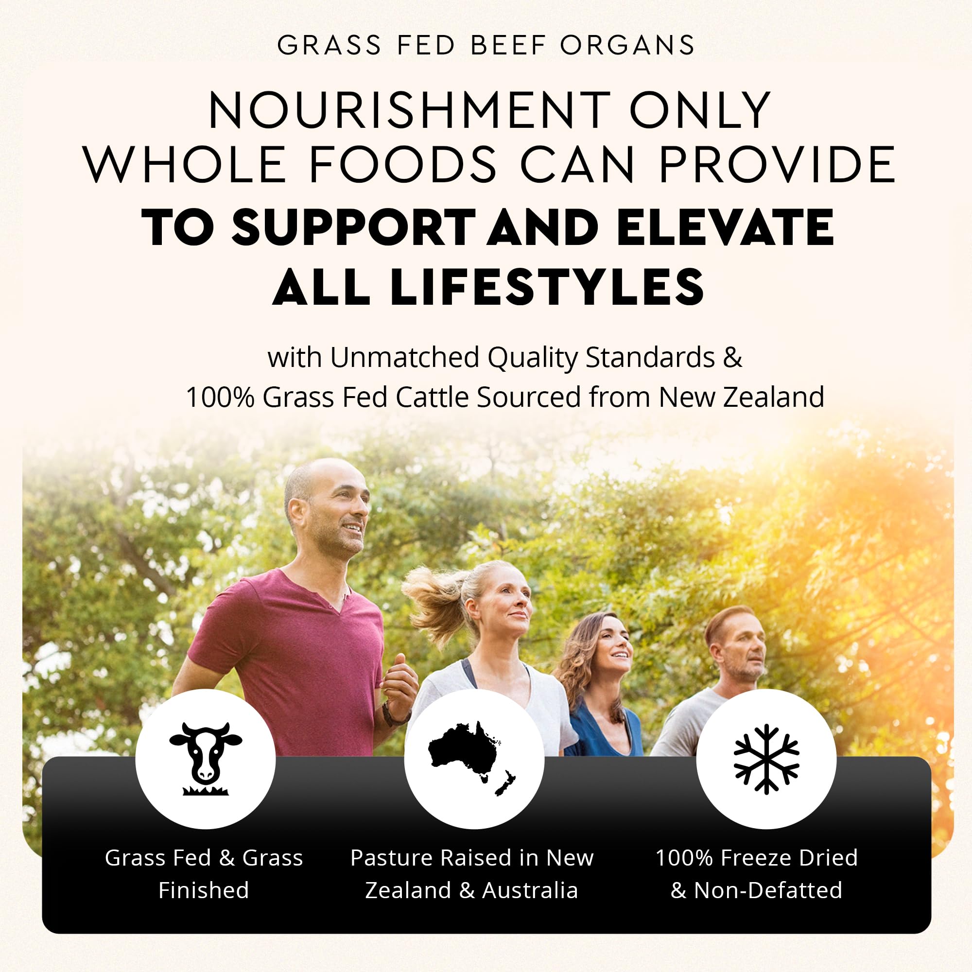 Ancestral Supplements Grass Fed Beef Organ Supplement, Supports Whole Body Wellness with Proprietary Blend of Liver, Heart, Kidney, Pancreas, Spleen, Freeze-Dried Beef, Non-GMO, 180 Capsules