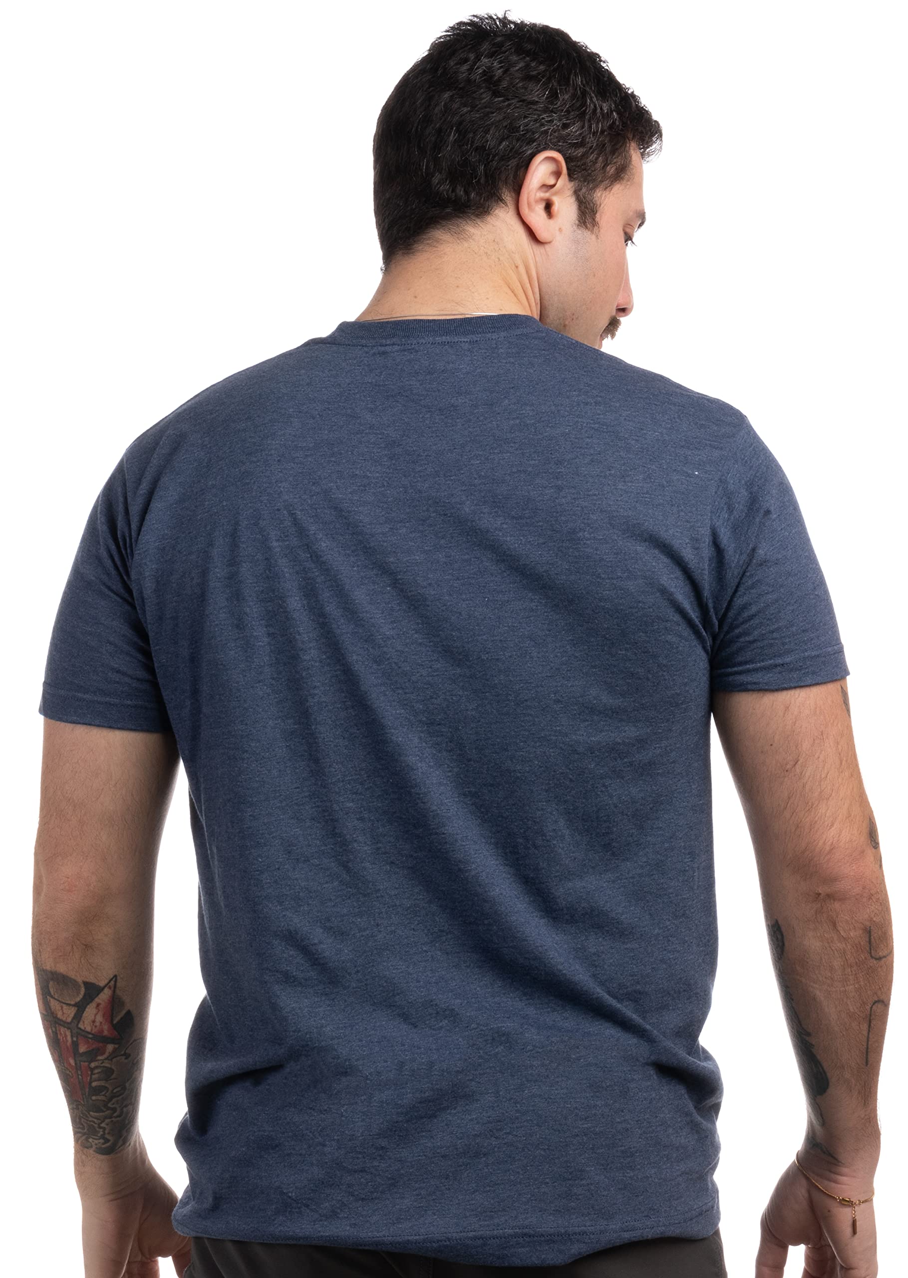 Ann Arbor T-shirt Co. Israeli-American USA Pride T-Shirt for Adult Men/Women - Heather Navy, Large
